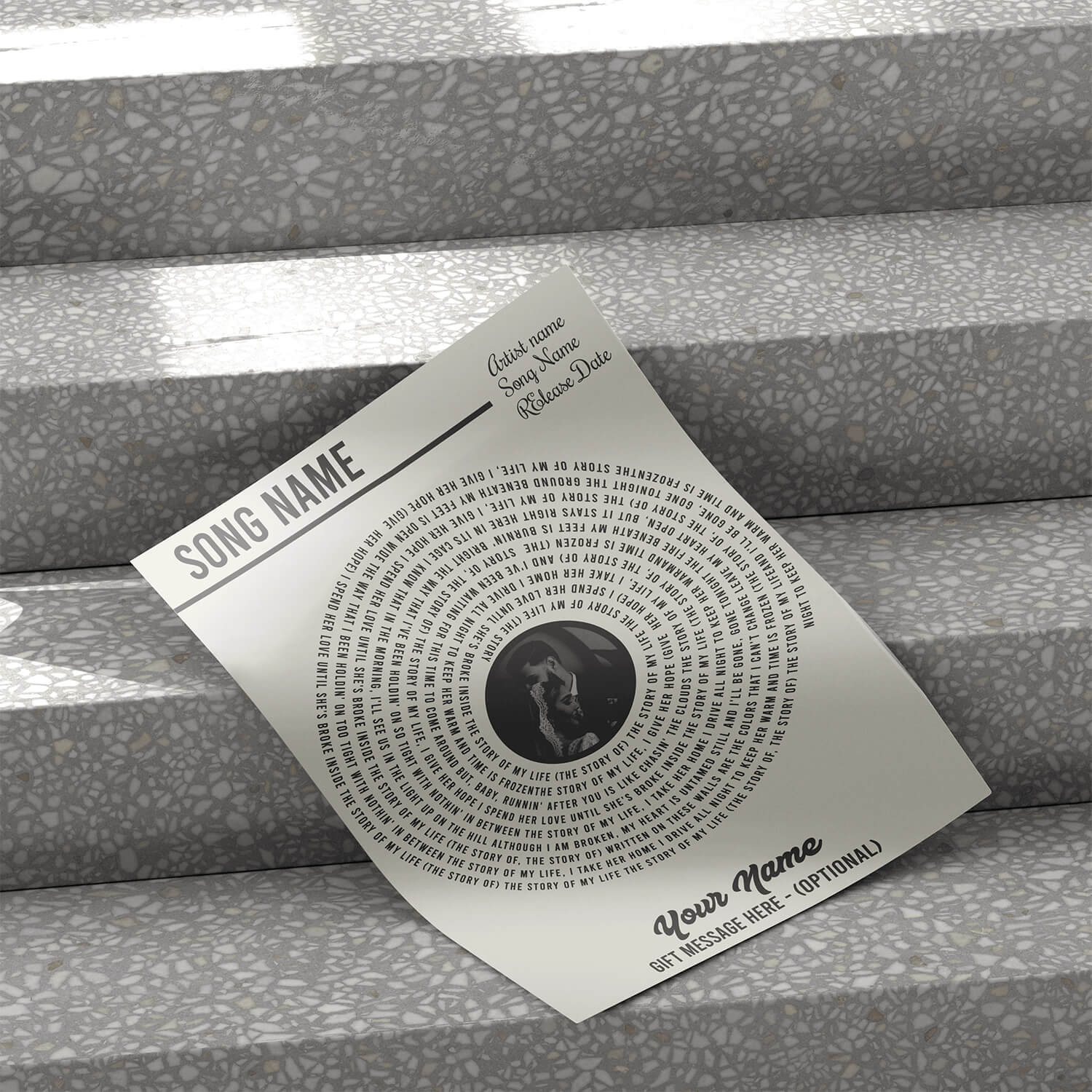 Spiral Lyrics Art Print