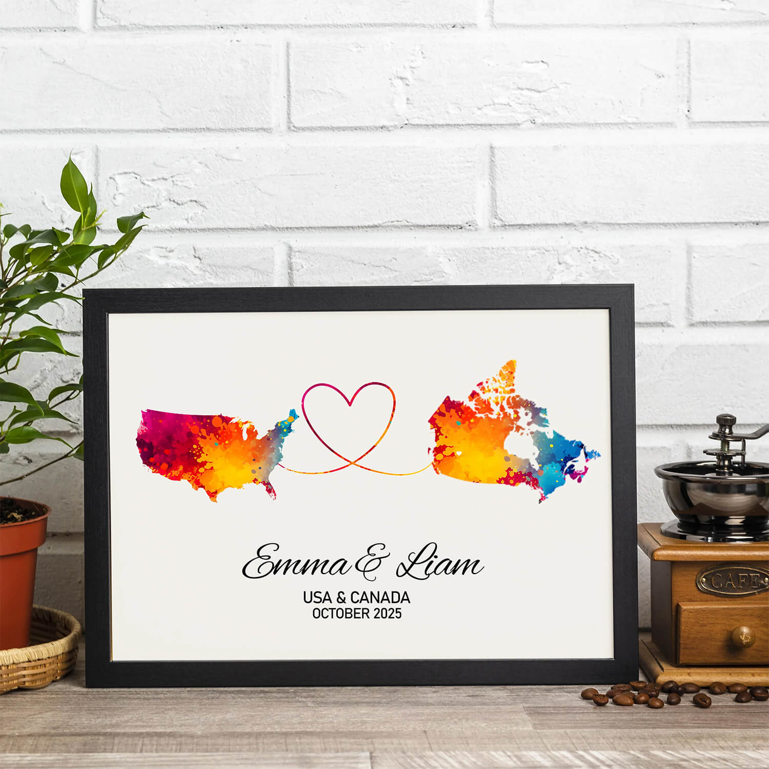 Long Distance Map Print