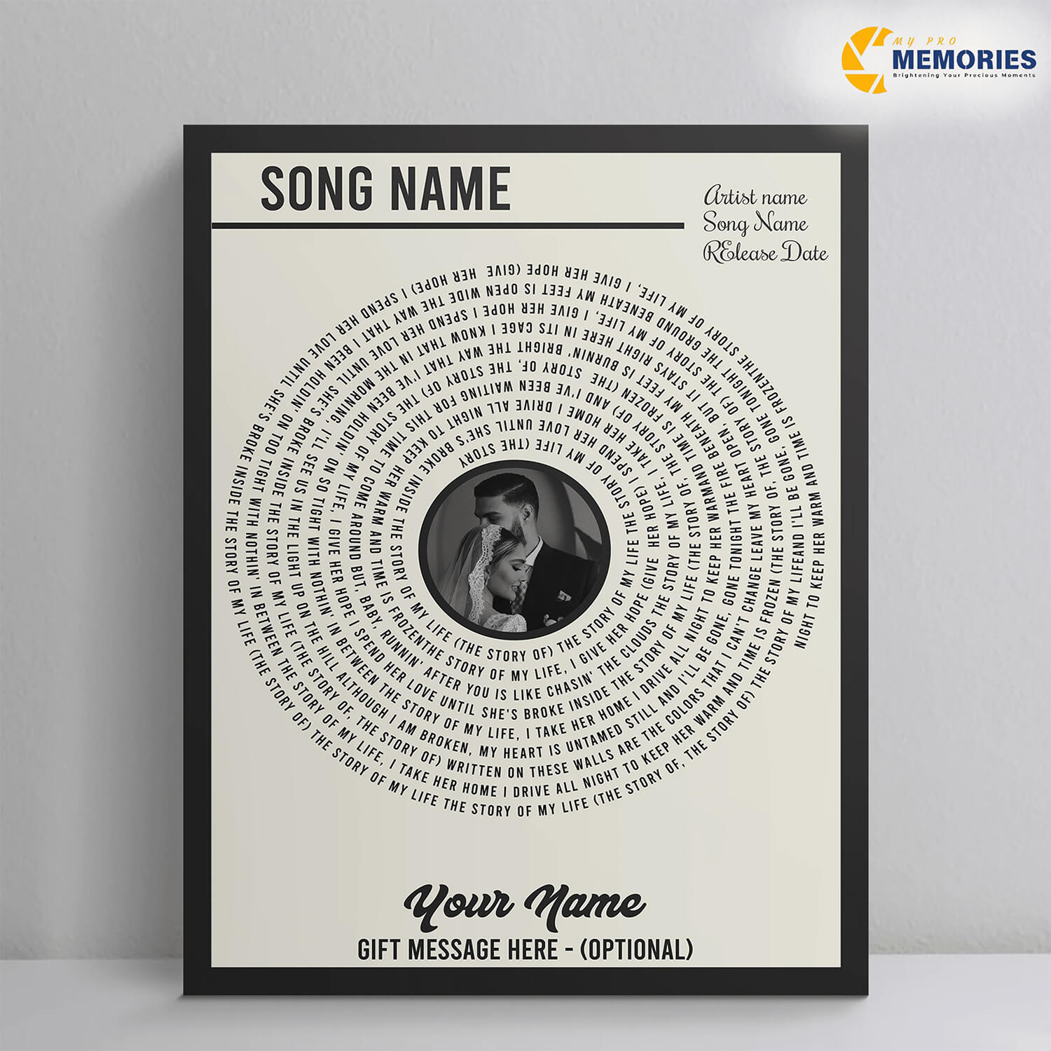 Spiral Lyrics Art Print