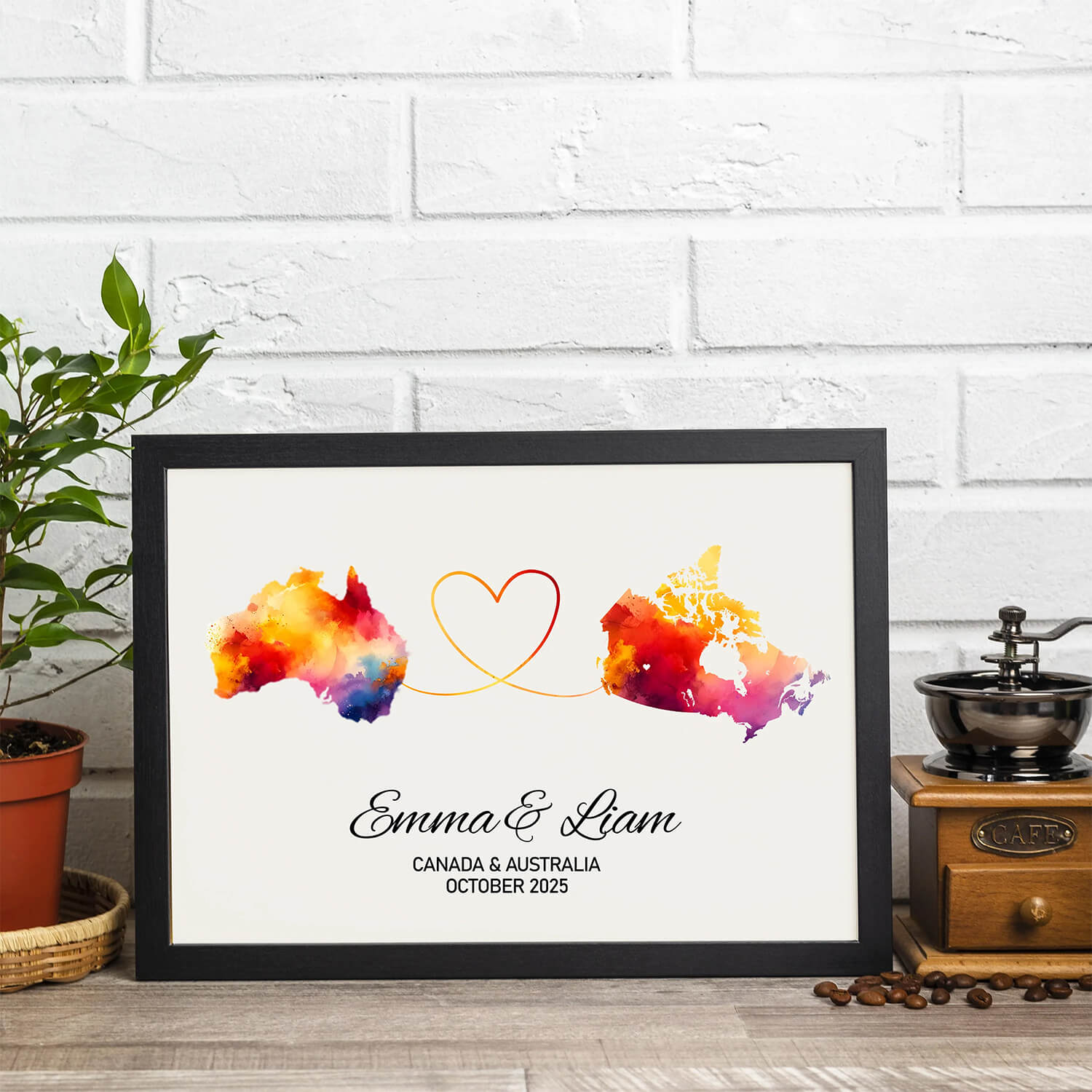 Long Distance Map Print