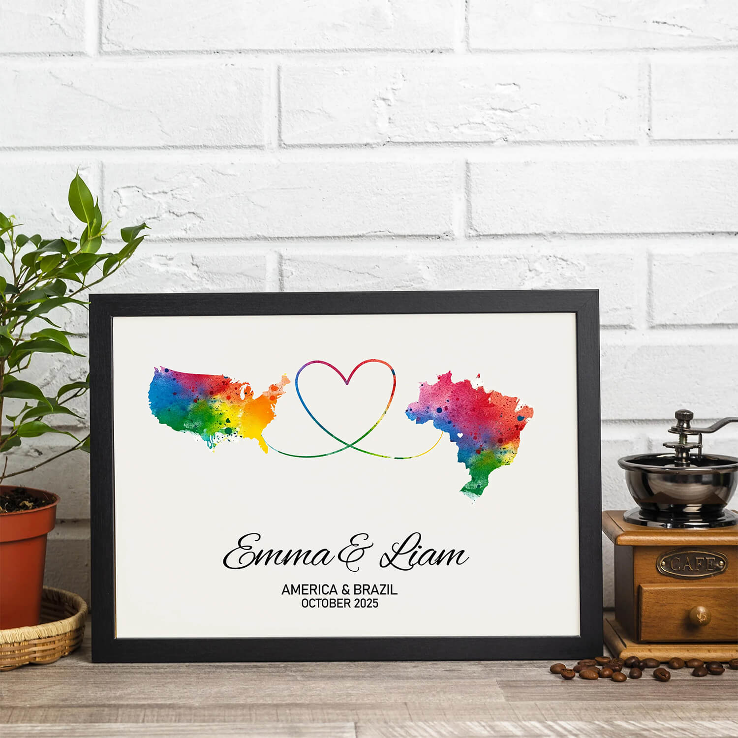 Long Distance Map Print