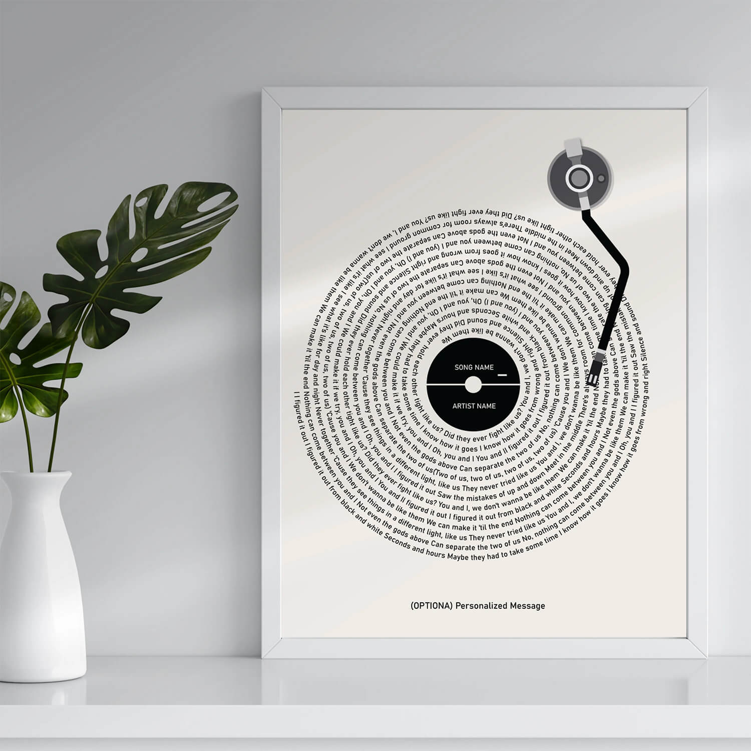 Personalized Song Lyrics Poster