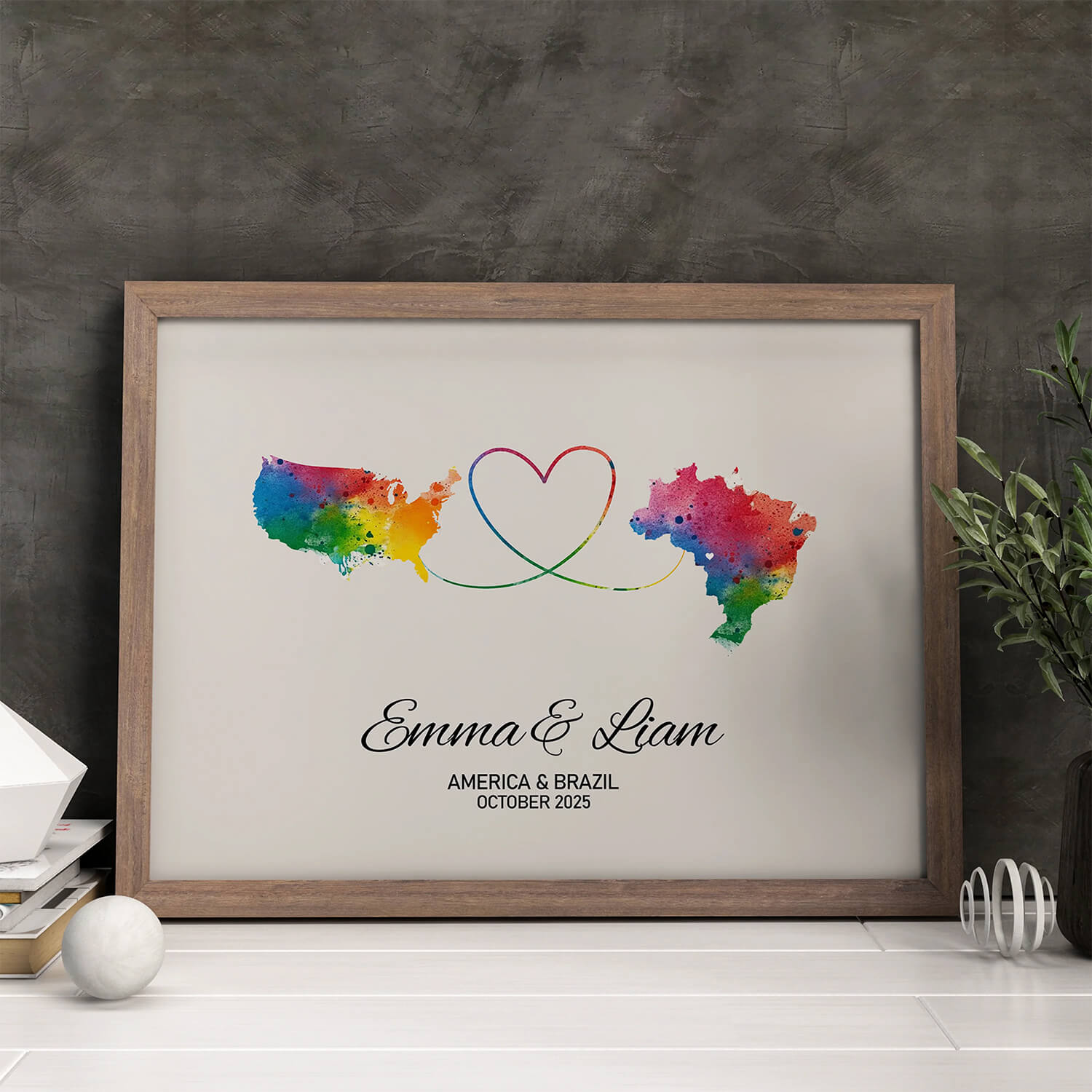 Long Distance Map Print