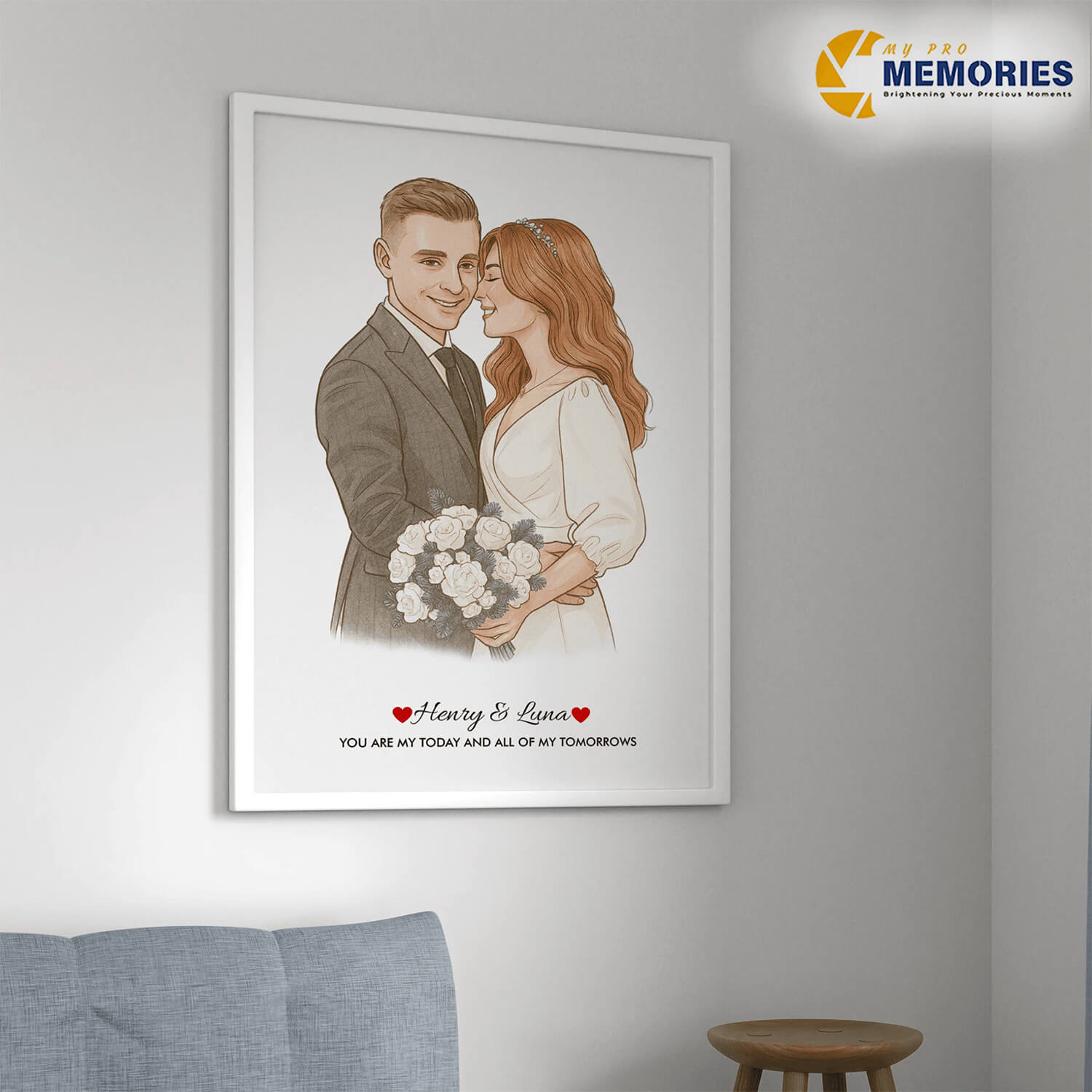 Watercolor Couple Portrait