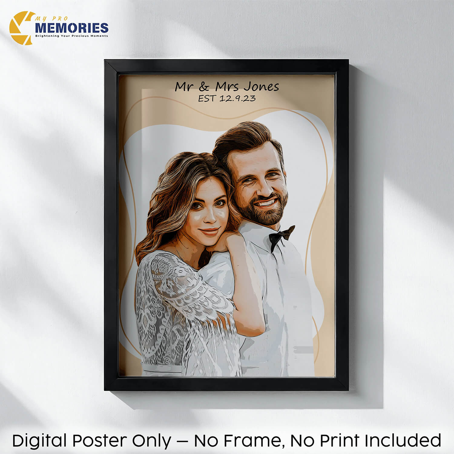 Oil-Style Couple Sketch