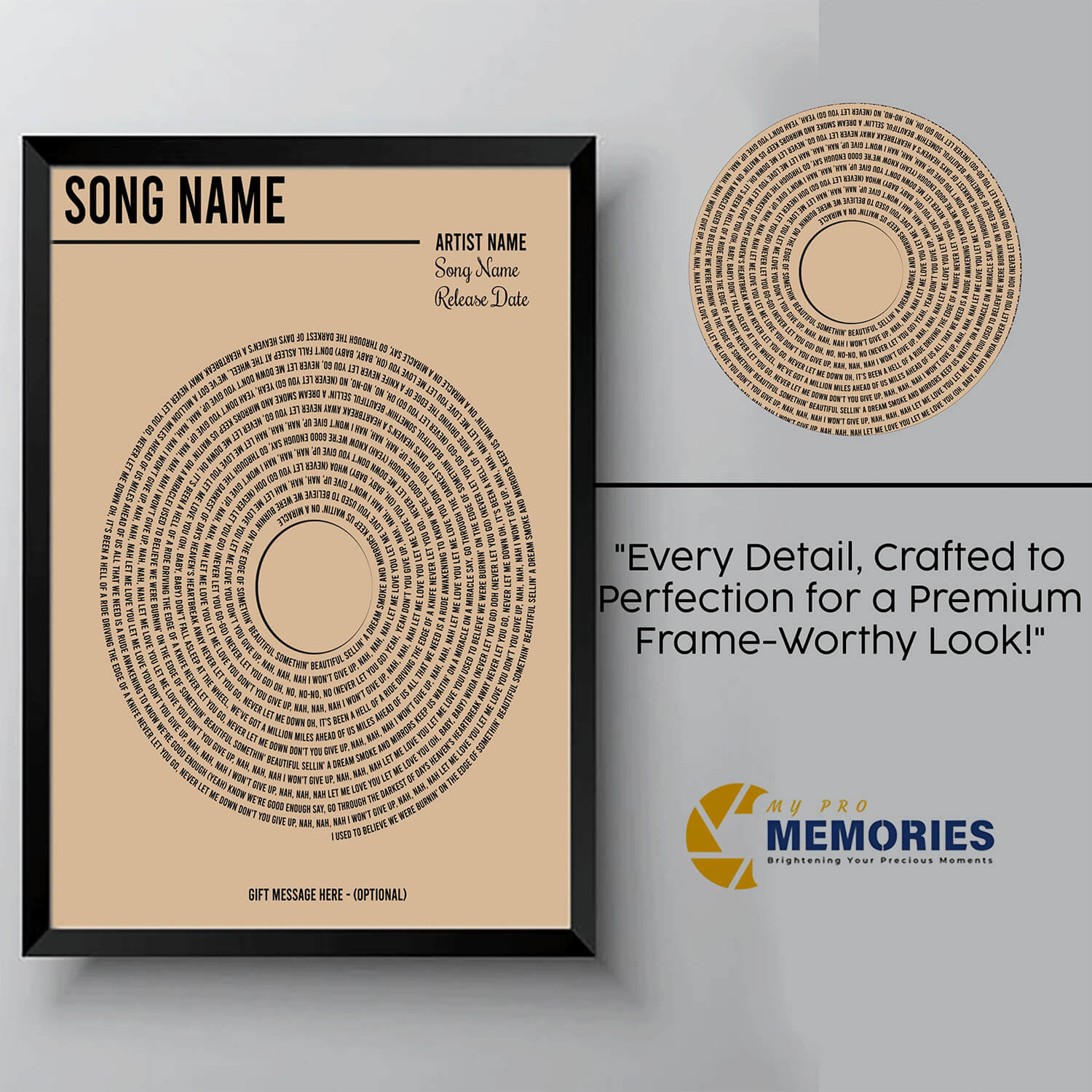 Personalized Song Lyrics Poster
