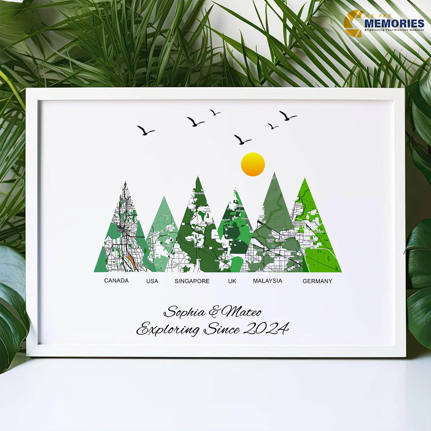 Personalized Travel Map Poster