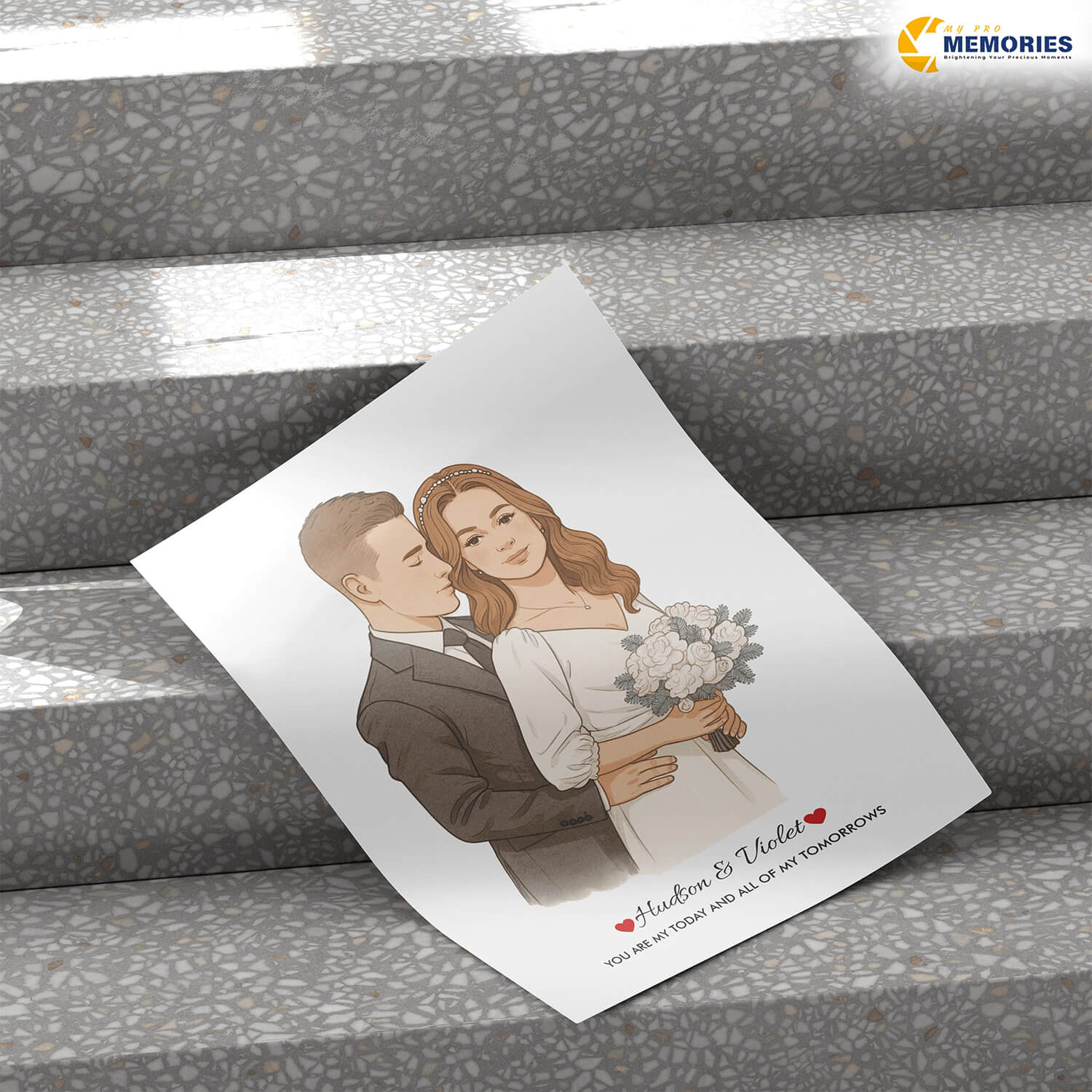 Watercolor Couple Portrait