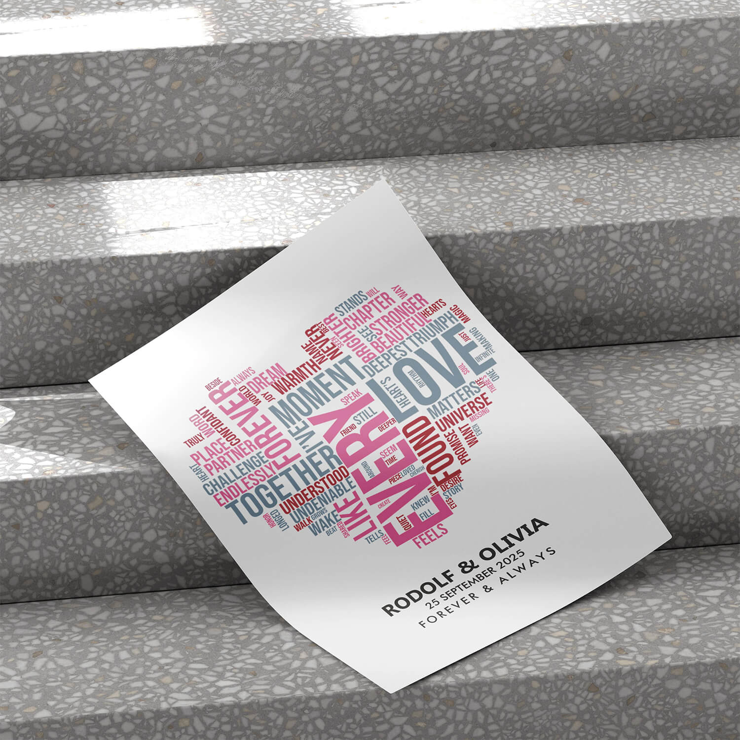 Heart Word Cloud Print