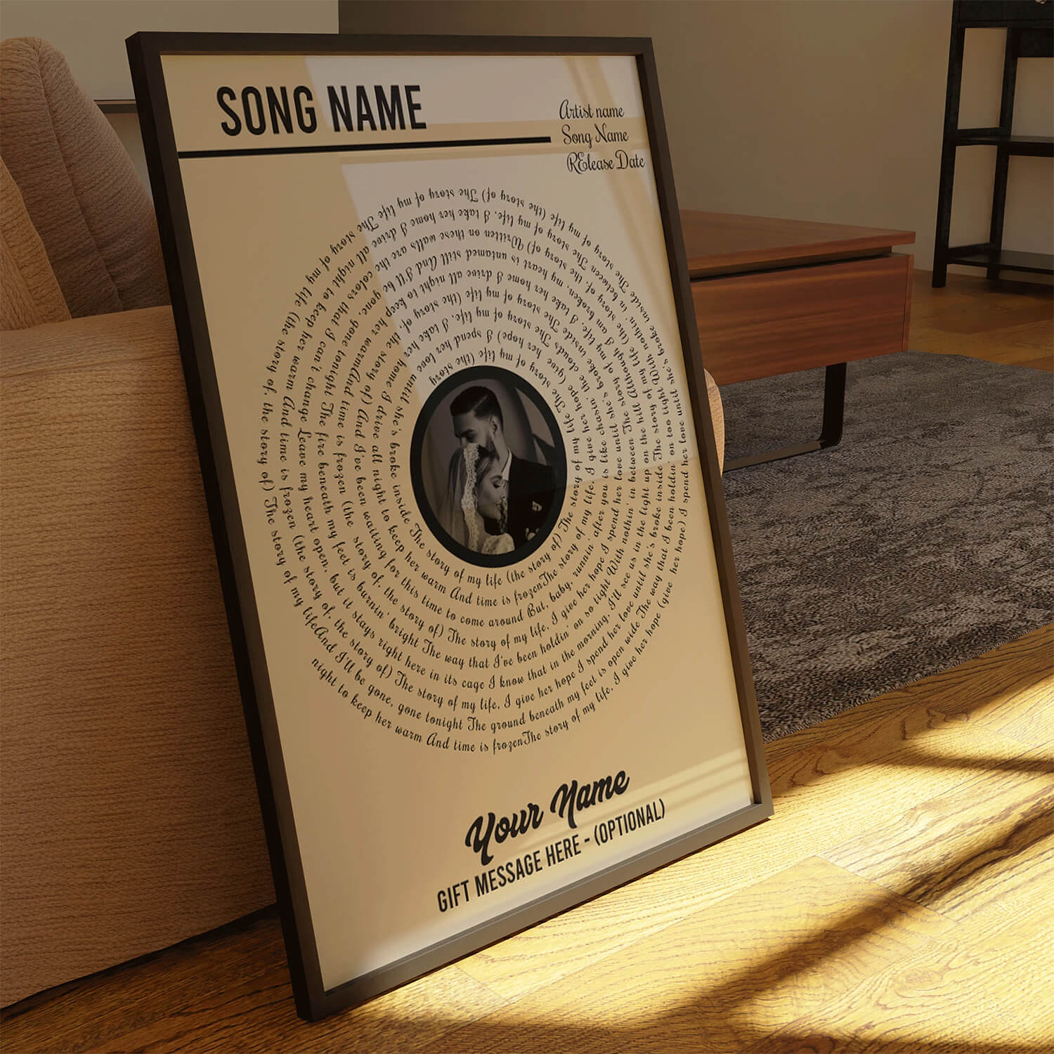 Spiral Lyrics Art Print