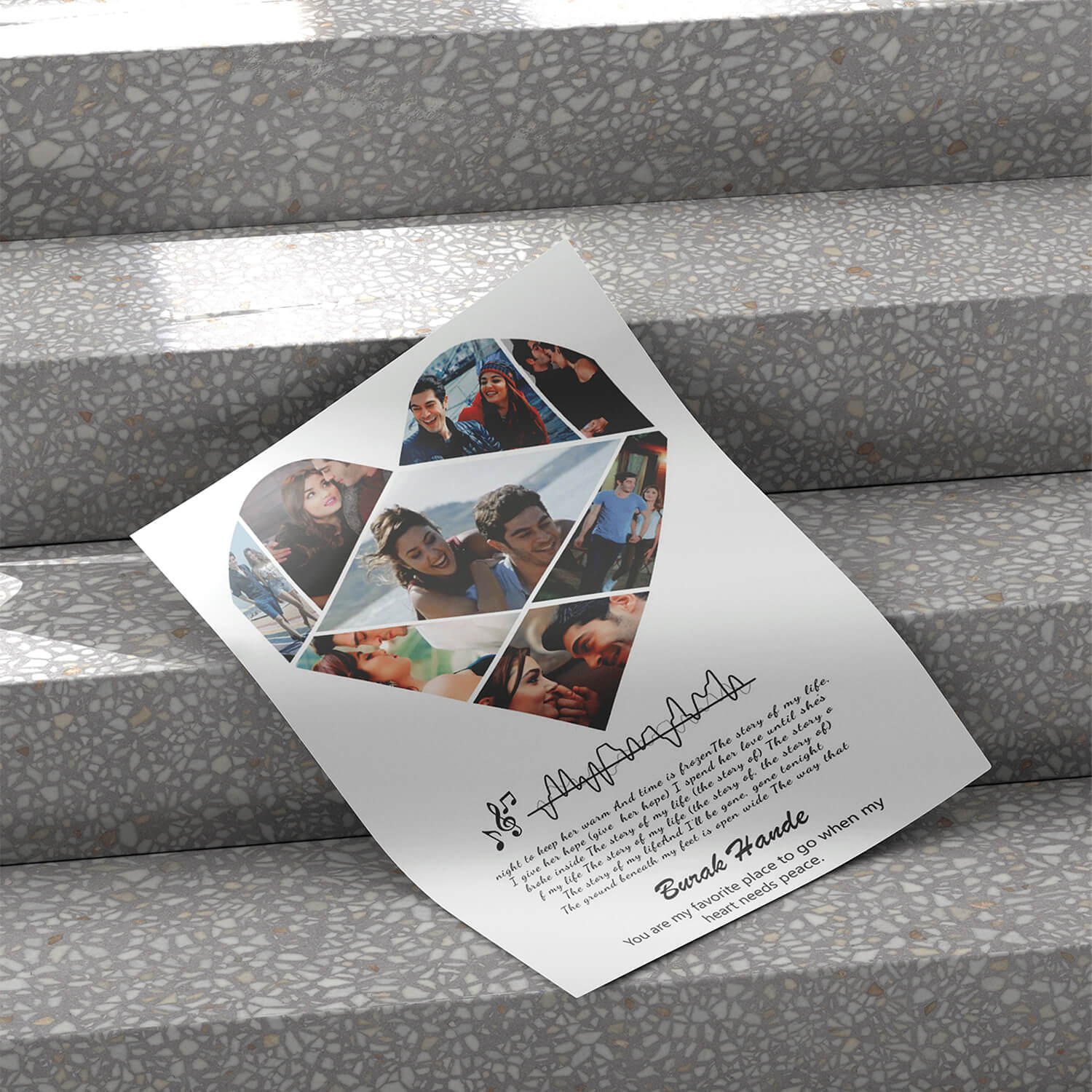 Heart-Shaped Wall Poster