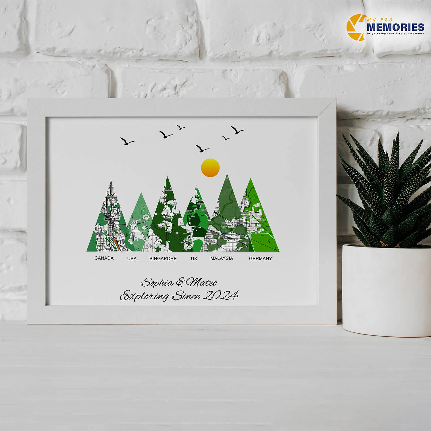 Personalized Travel Map Poster