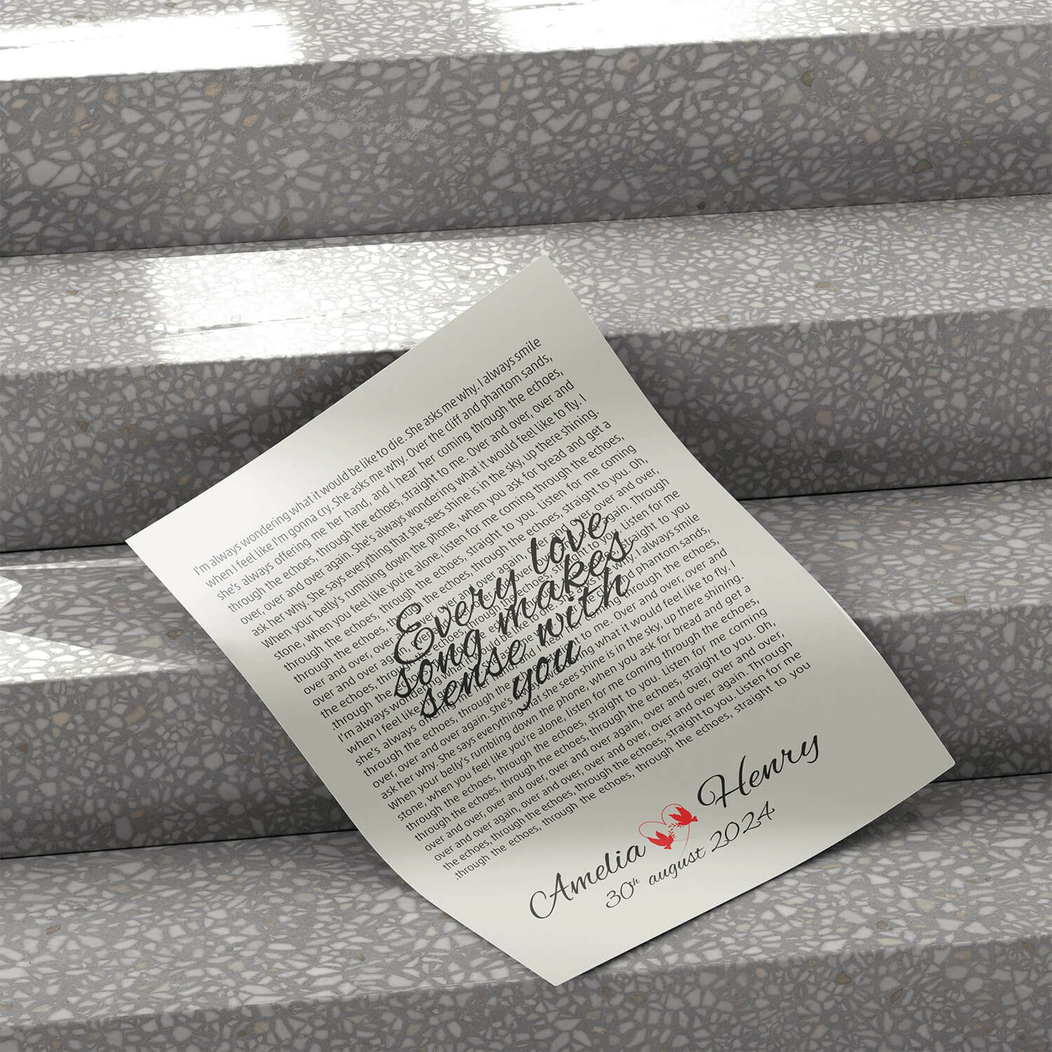 Romantic Word Art Poster