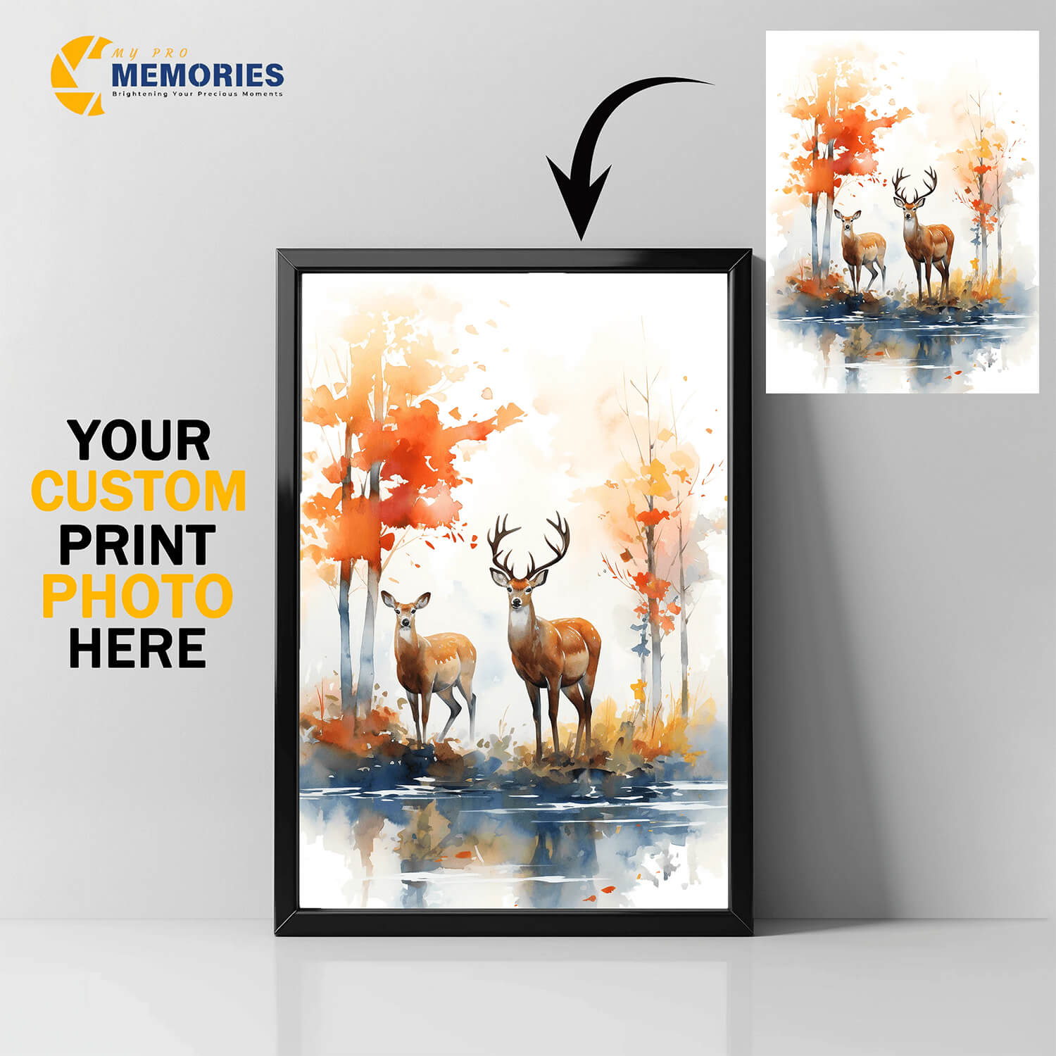 Custom Photo Poster with Frame – Printed from Your Picture