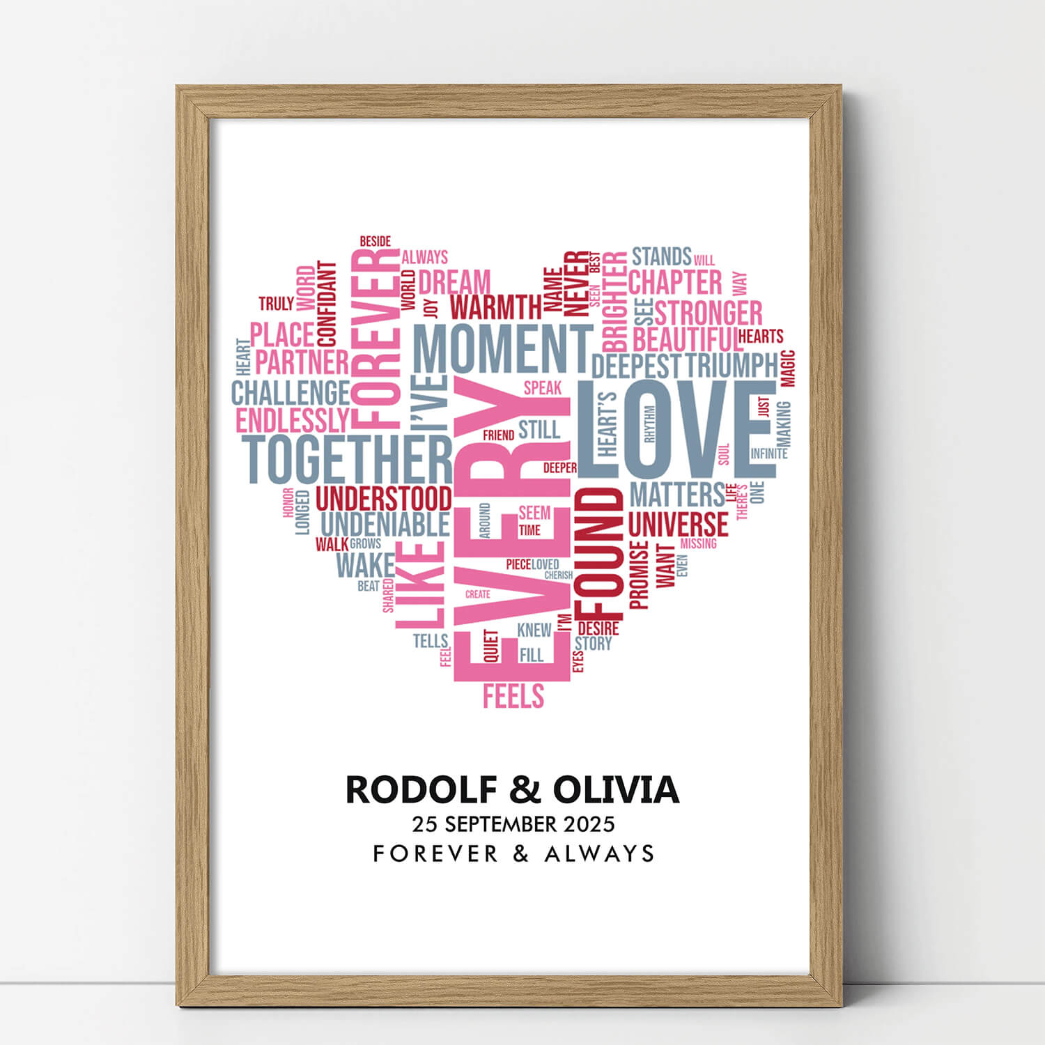 Heart Word Cloud Print