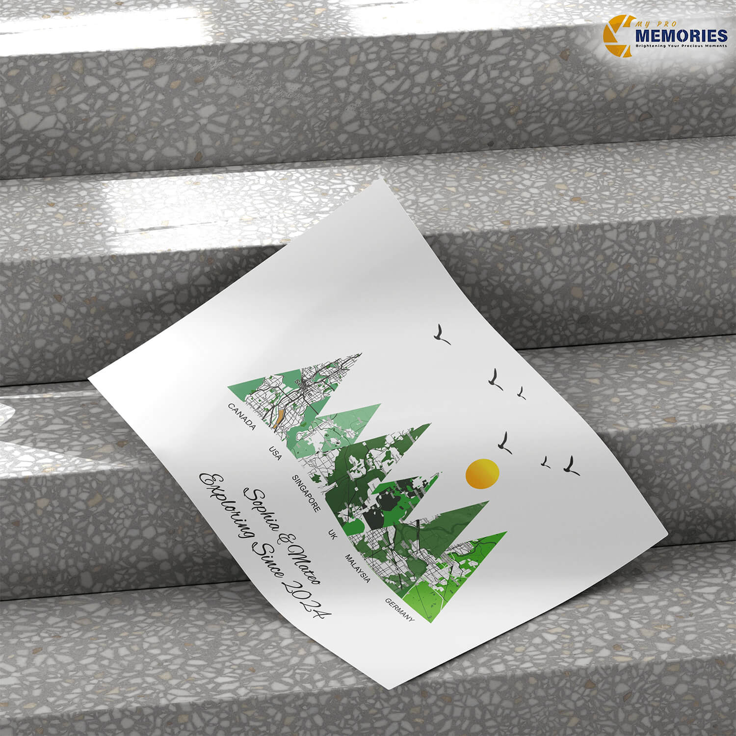 Personalized Travel Map Poster