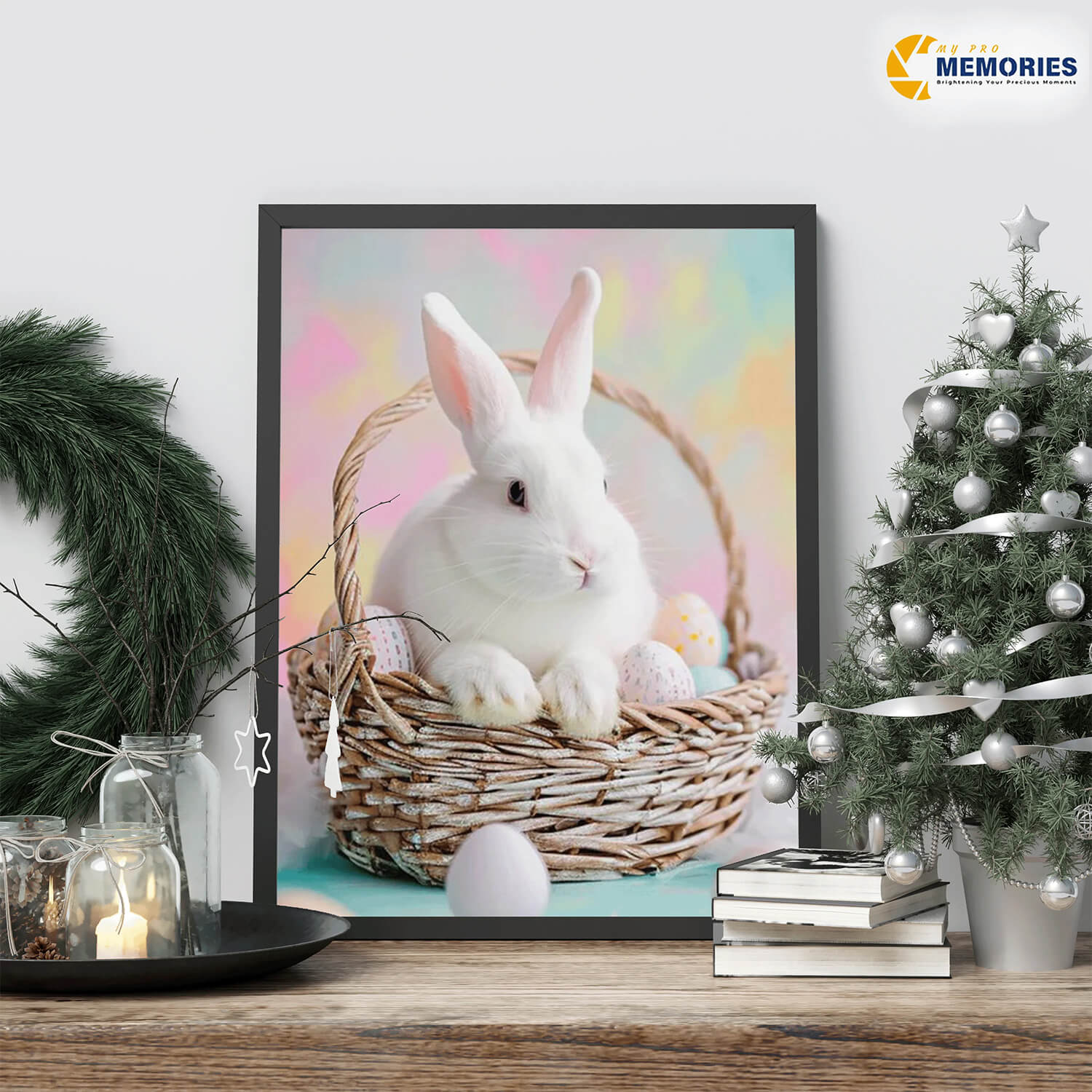 Cute Easter Bunny Wall Print