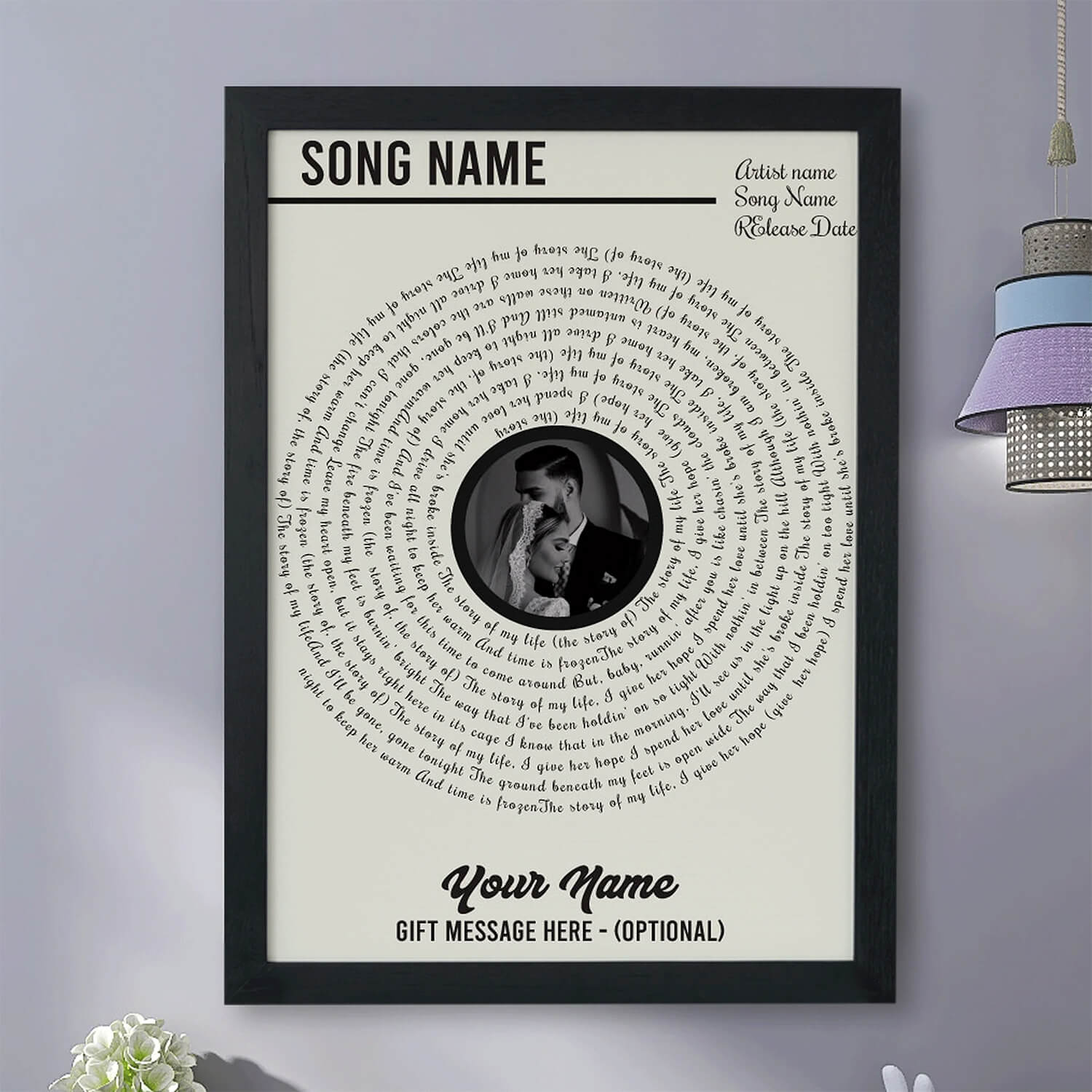 Spiral Lyrics Art Print