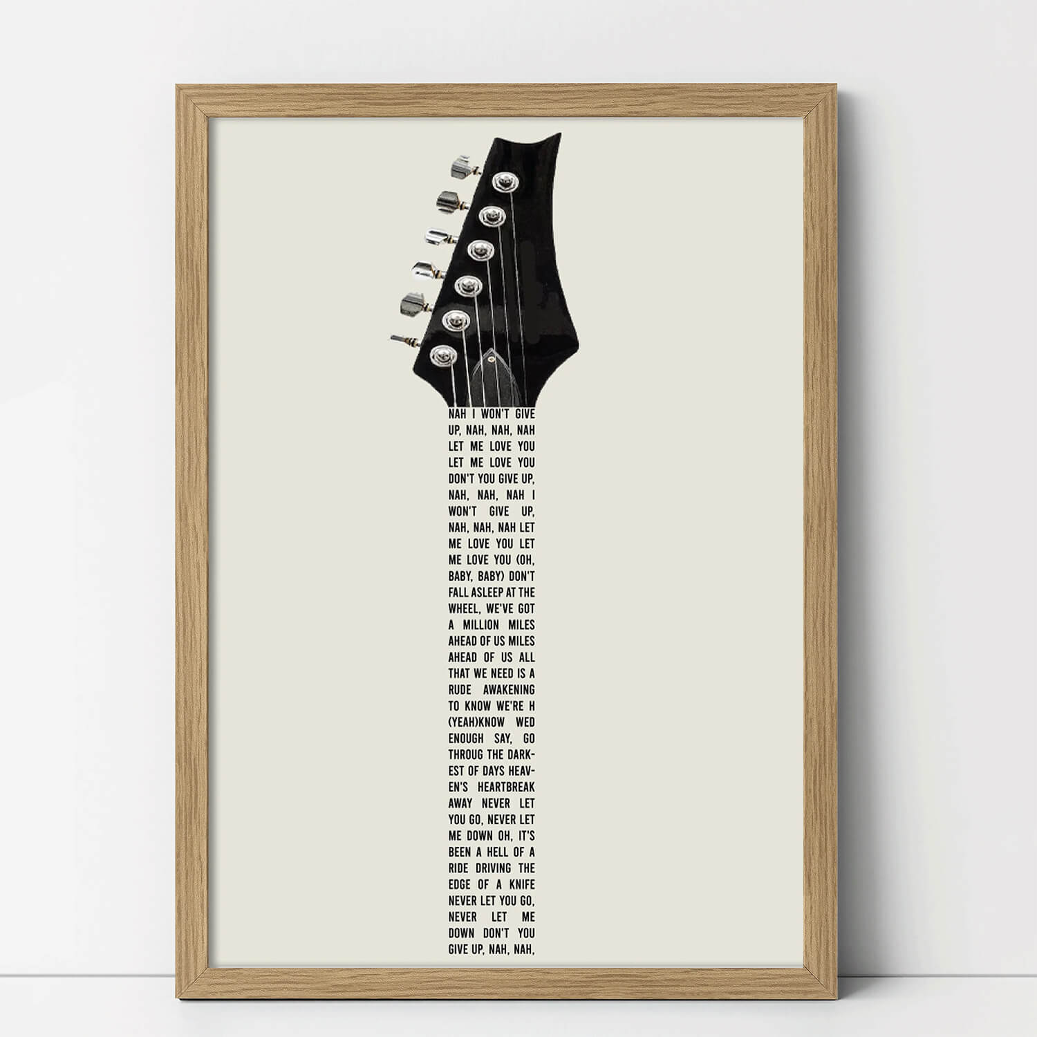 Guitar Lyric Poster