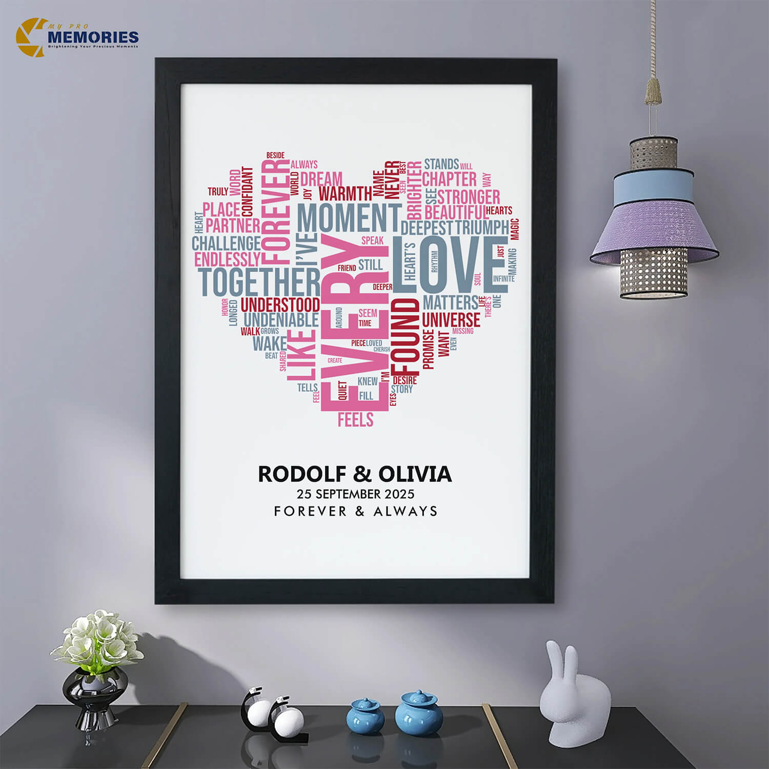 Heart Word Cloud Print