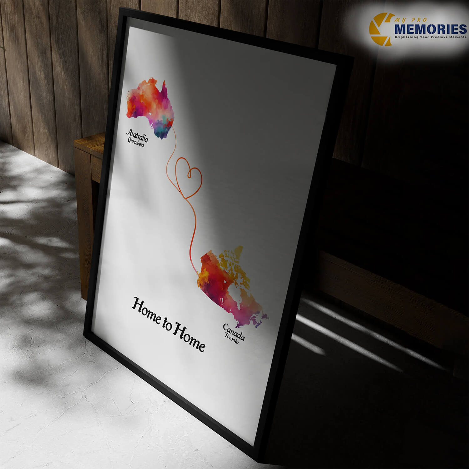 Custom Long Distance Map print