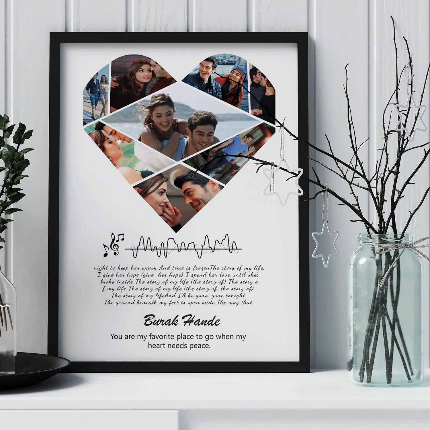 Heart-Shaped Wall Poster