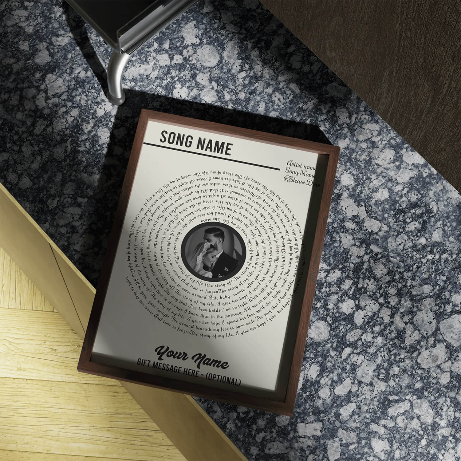 Spiral Lyrics Art Print