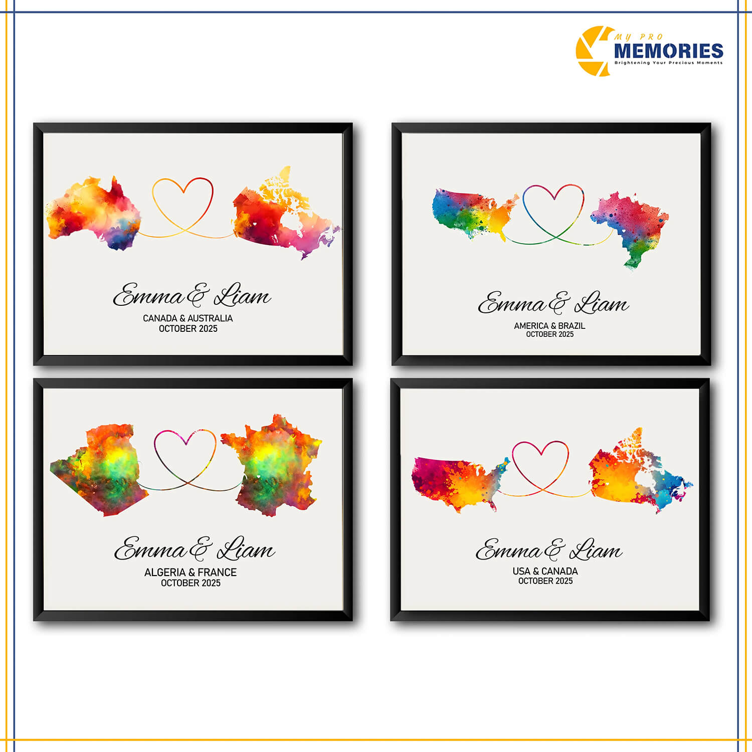 Long Distance Map Print