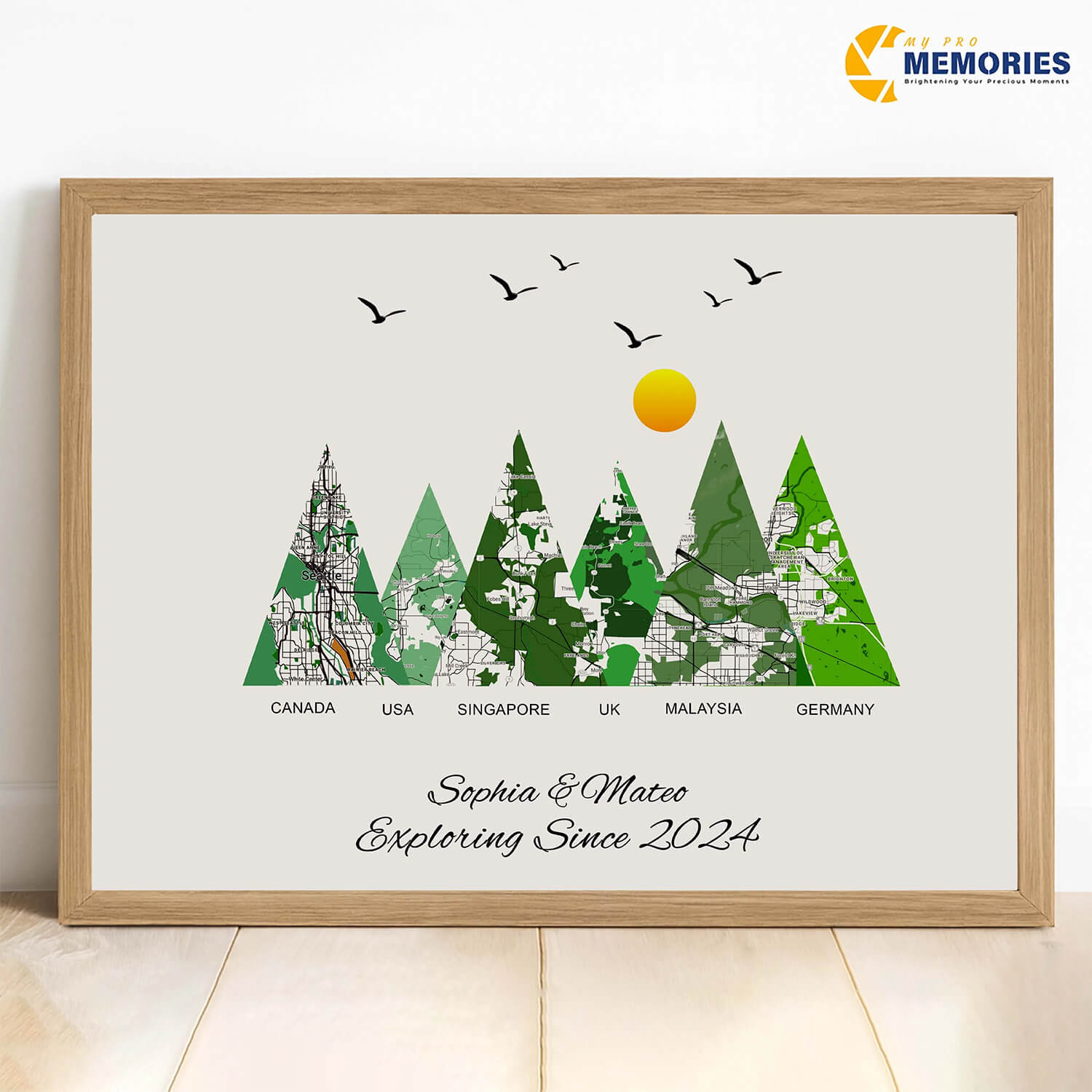 Personalized Travel Map Poster