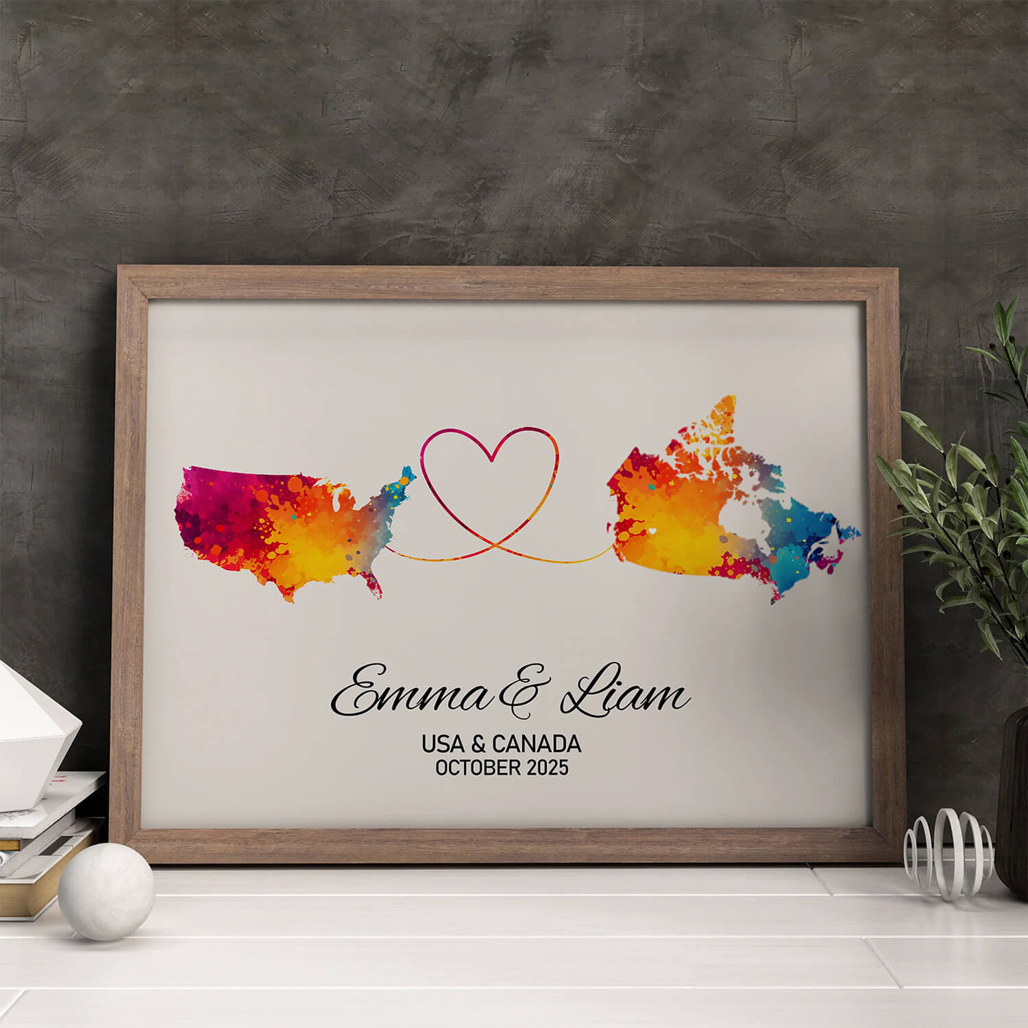 Long Distance Map Print