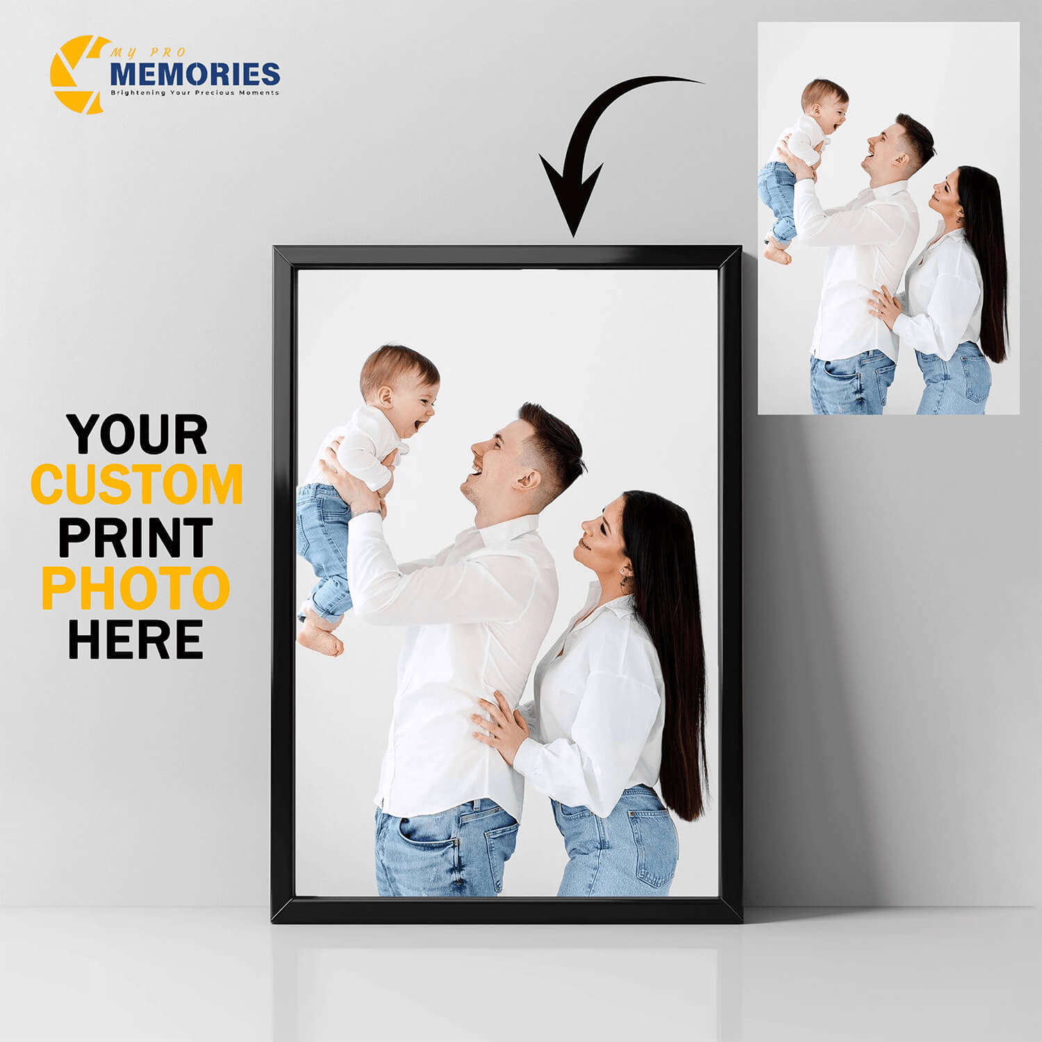 Custom Photo Poster with Frame – Printed from Your Picture