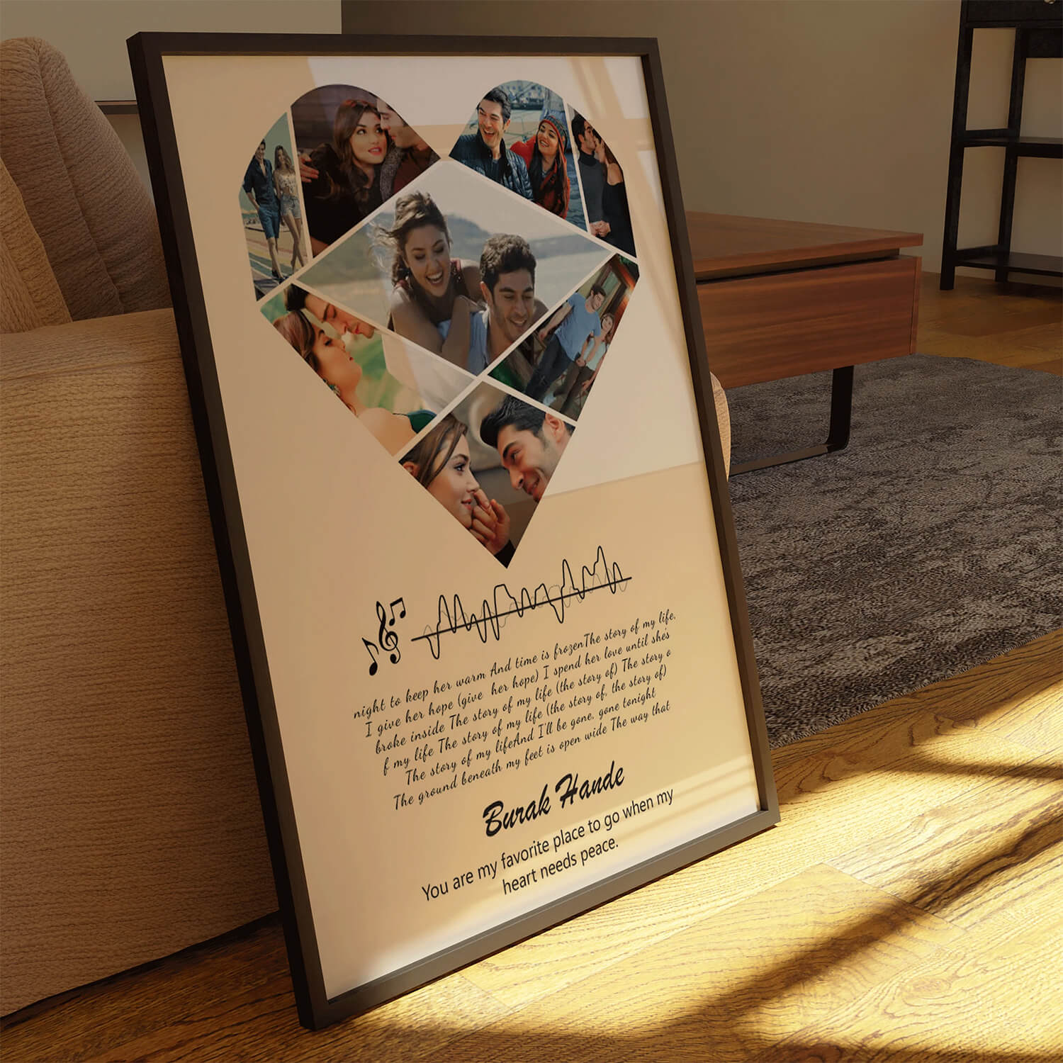 Heart-Shaped Wall Poster