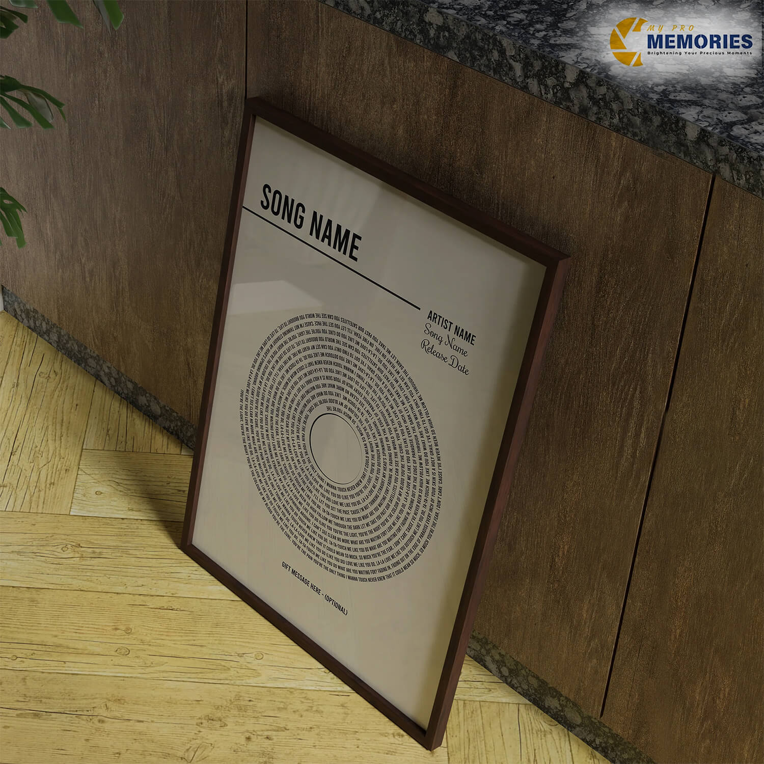 Personalized Lyrics Vinyl Print