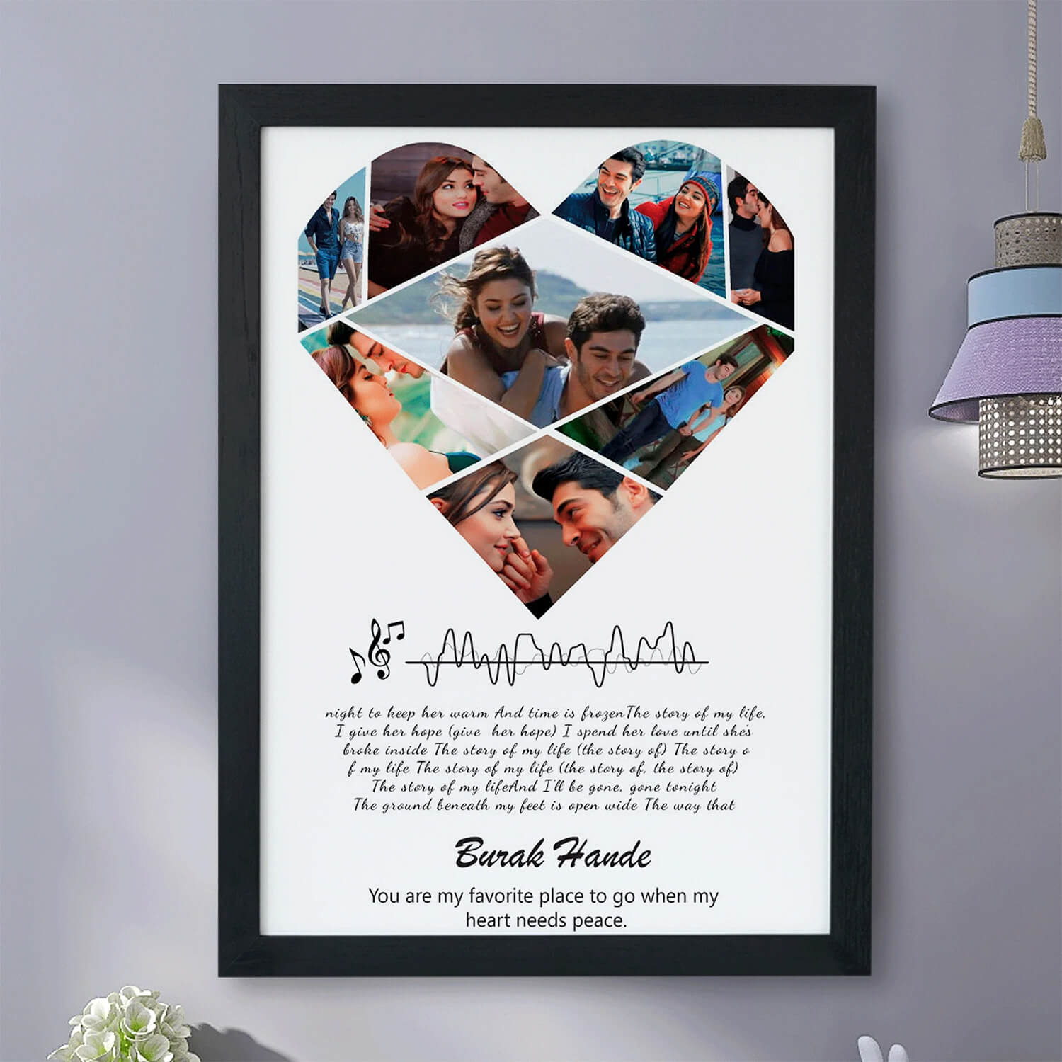 Heart-Shaped Wall Poster