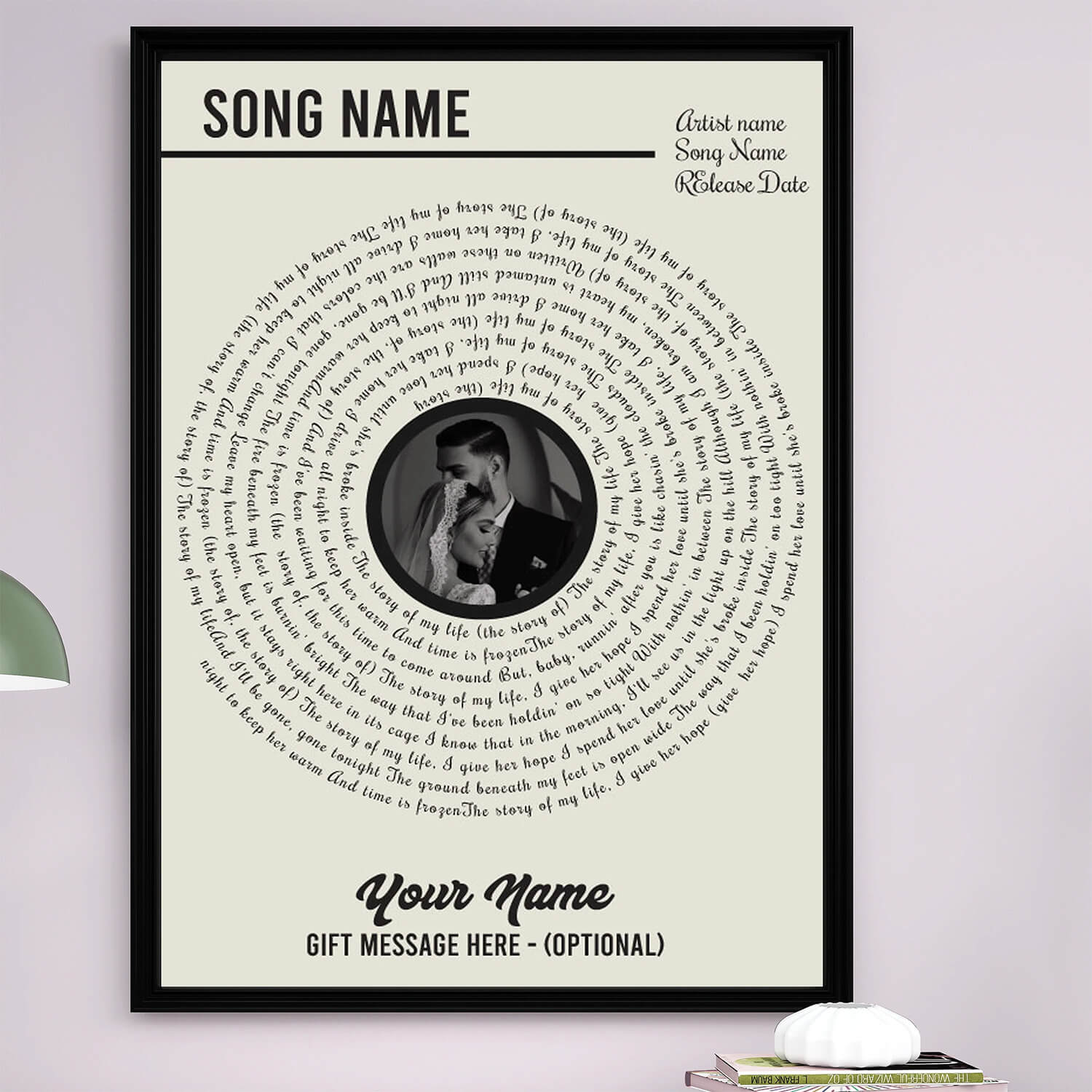 Spiral Lyrics Art Print
