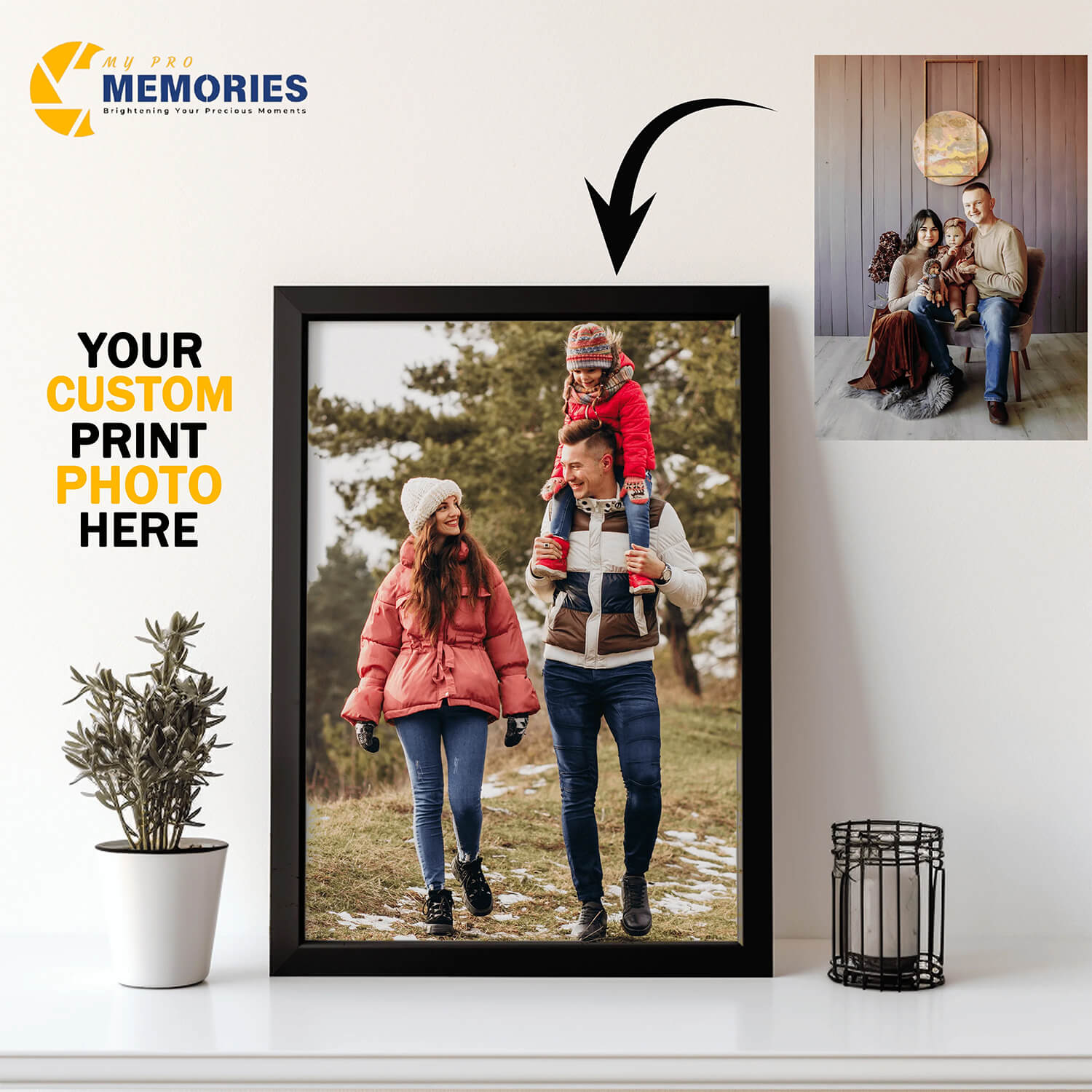 Custom Photo Poster with Frame – Printed from Your Picture