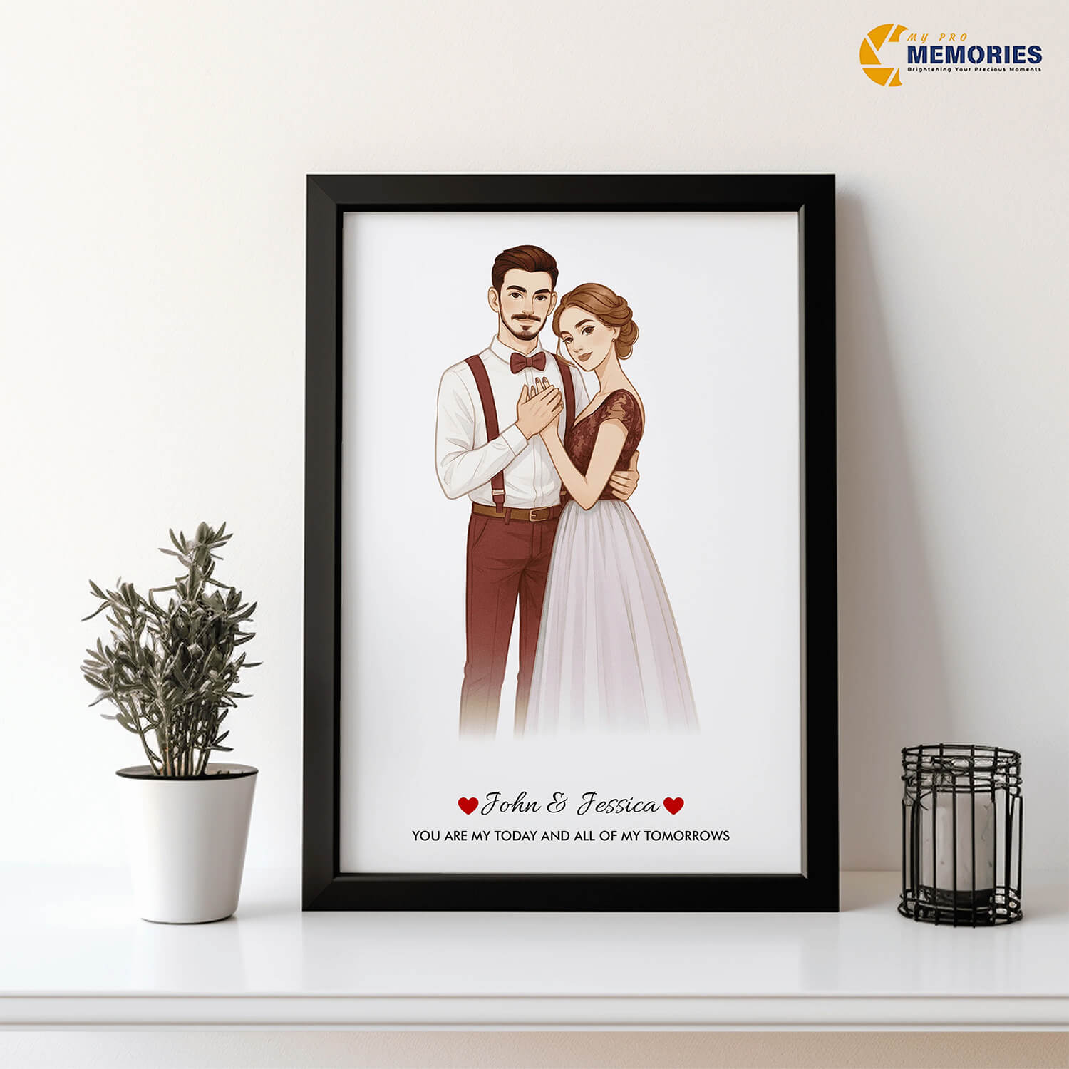 Watercolor Couple Portrait