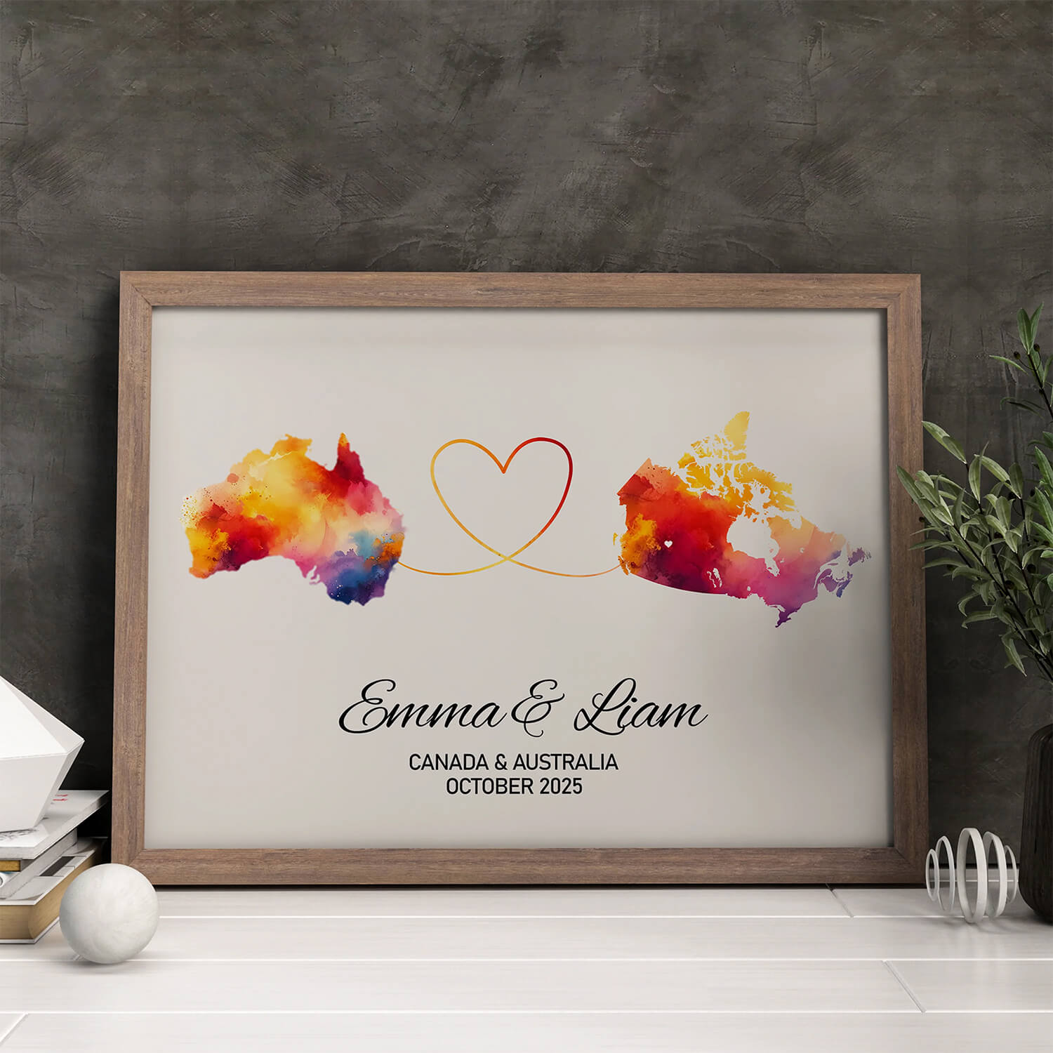 Long Distance Map Print