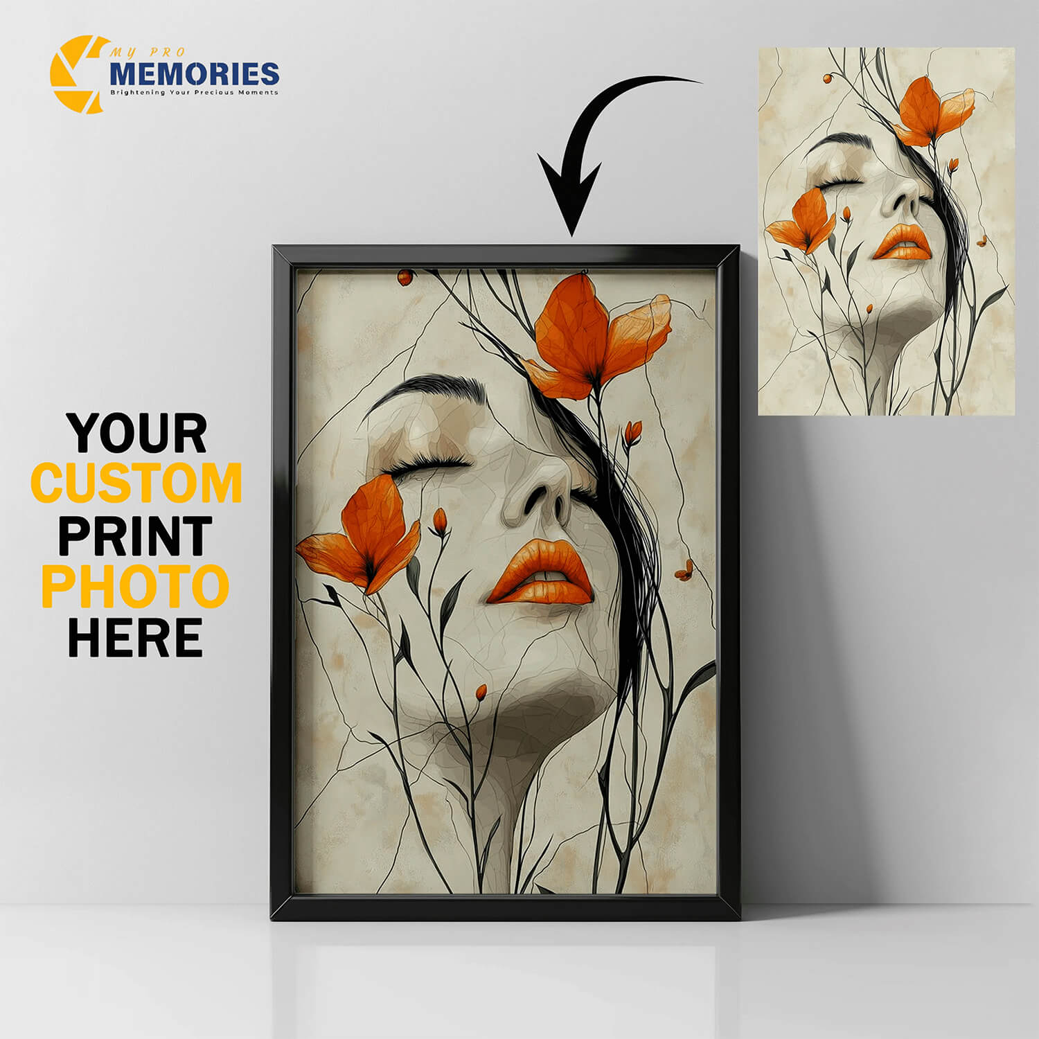 Custom Photo Poster with Frame – Printed from Your Picture