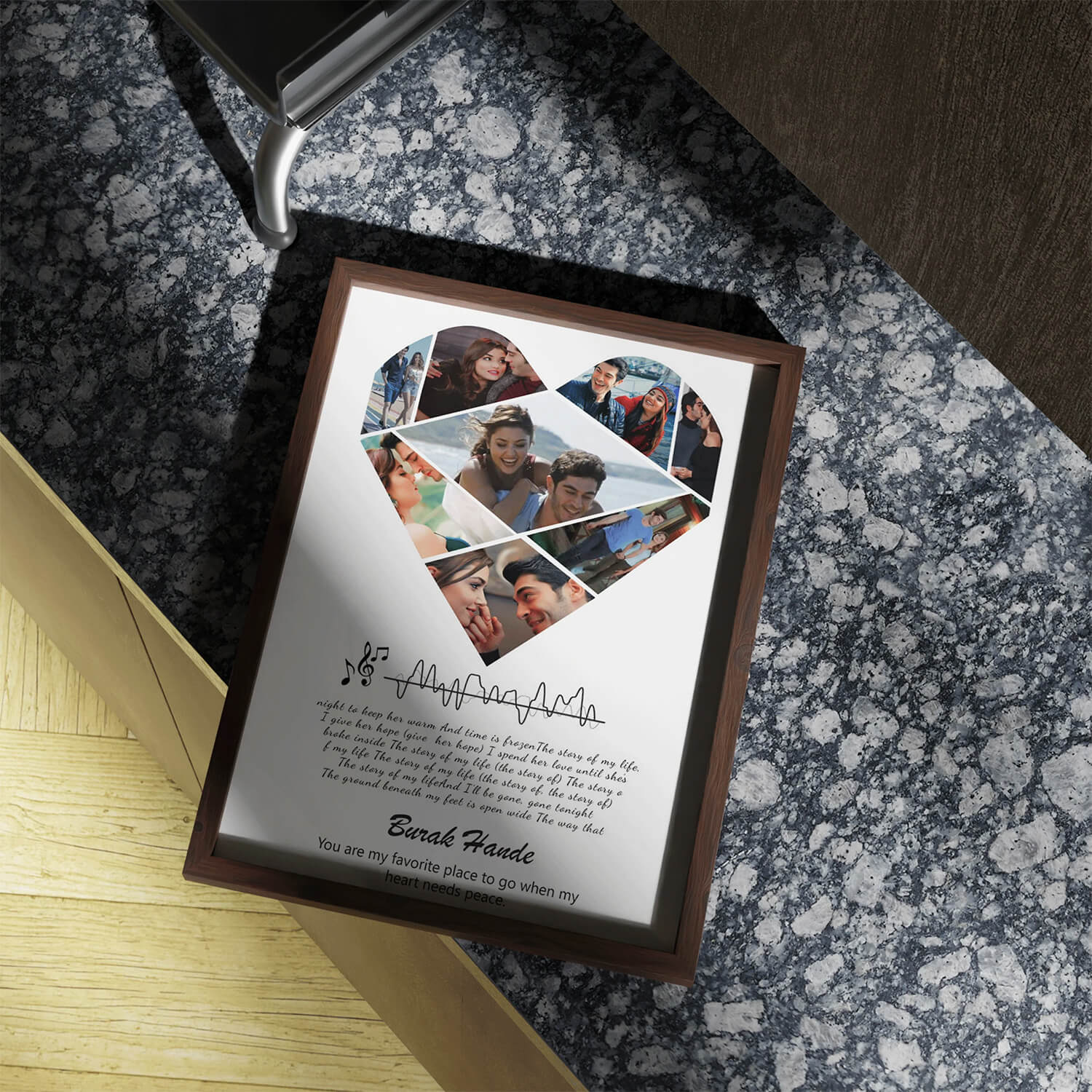 Heart-Shaped Wall Poster