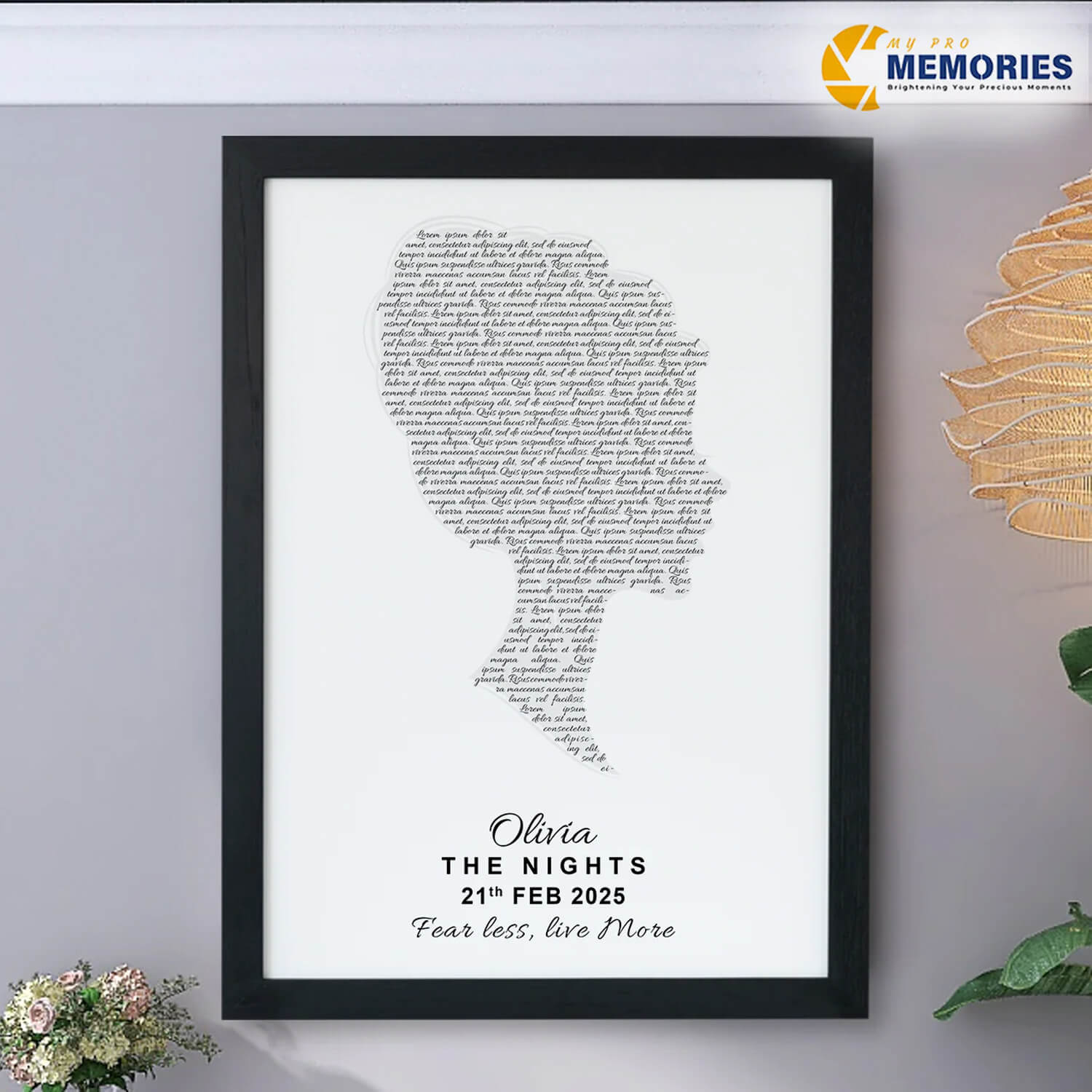 Custom Birthday Word Art Print