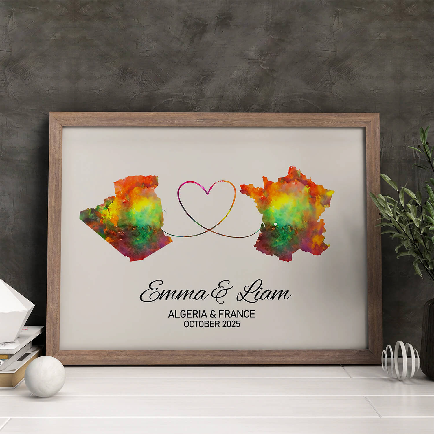 Long Distance Map Print