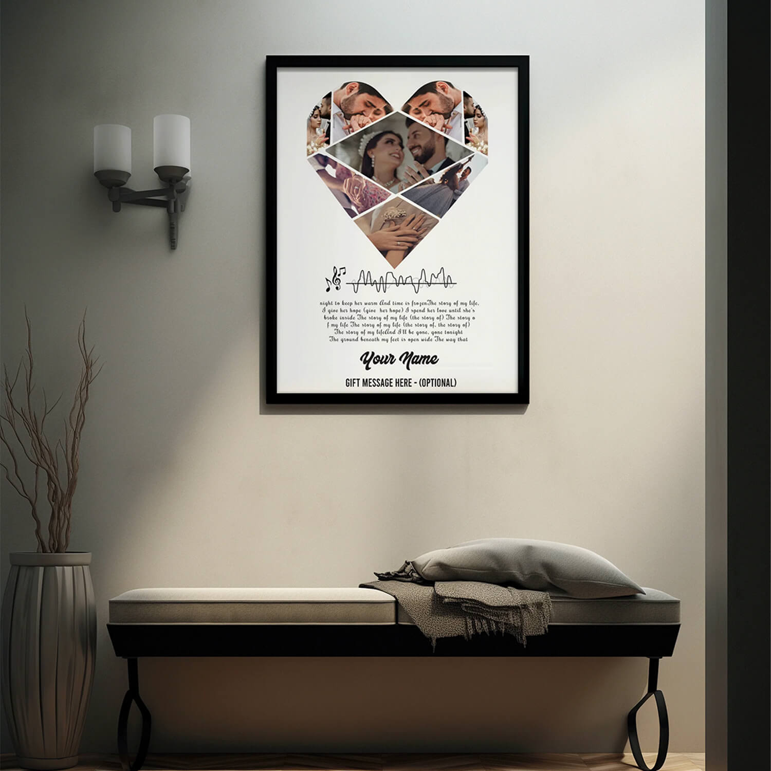 Heart-Shaped Wall Poster