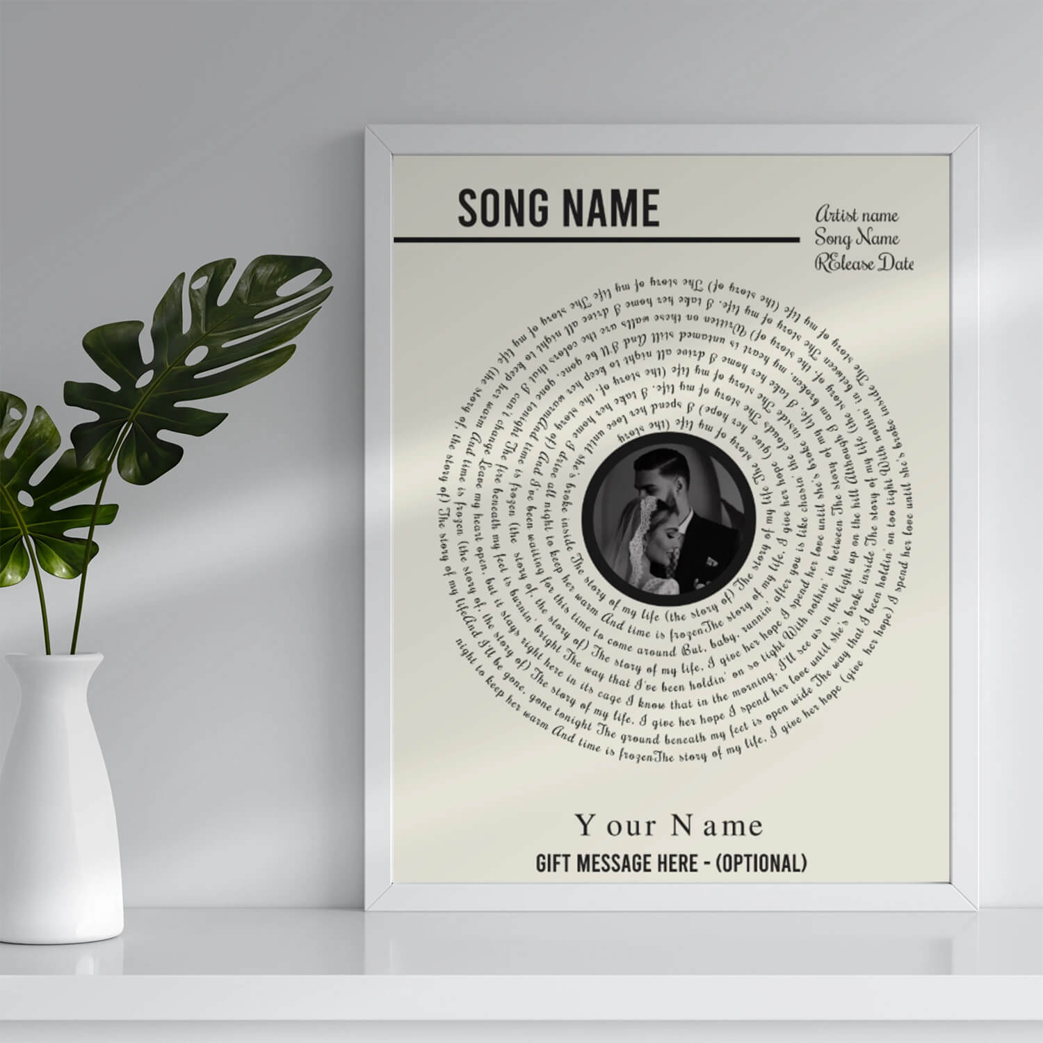 Spiral Lyrics Art Print