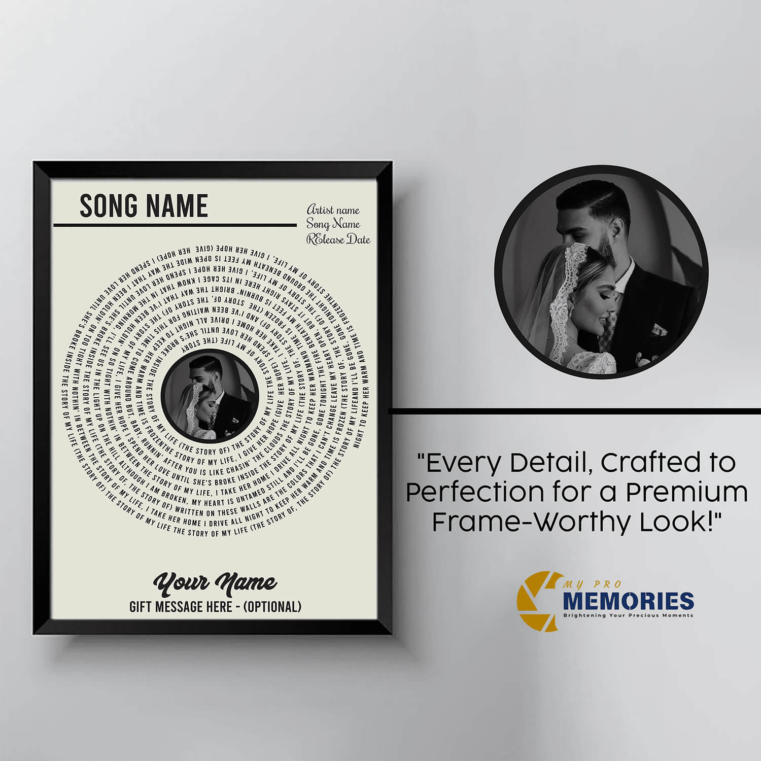 Spiral Lyrics Art Print