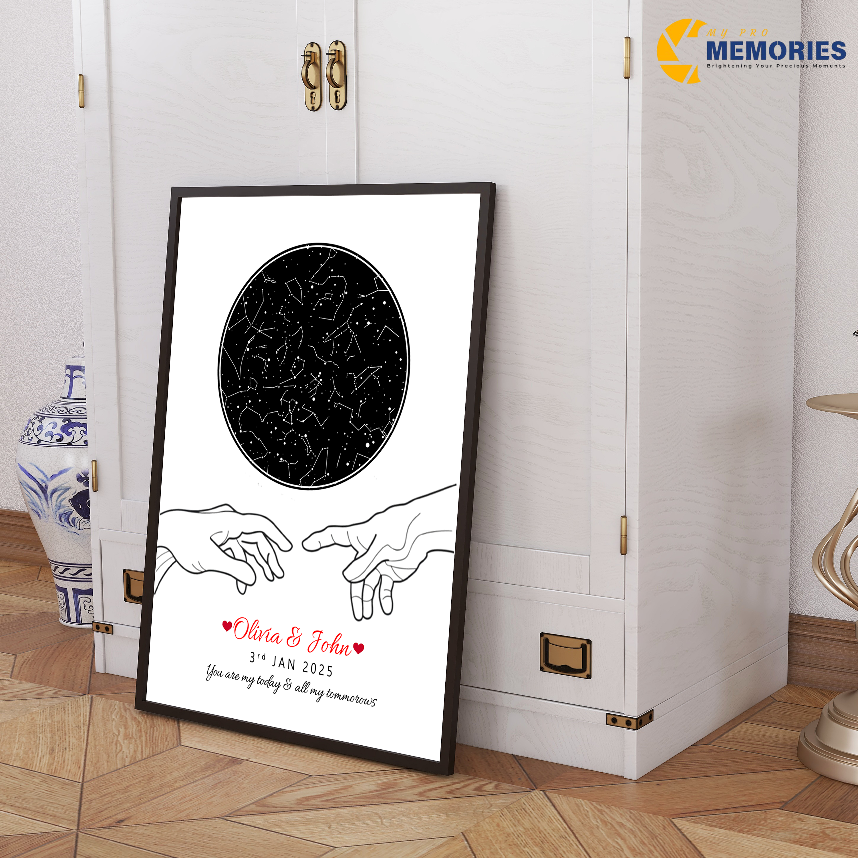 Night Sky Print, Personalised Birthday Gift, The Stars The Day You Were Born, Custom Star Map