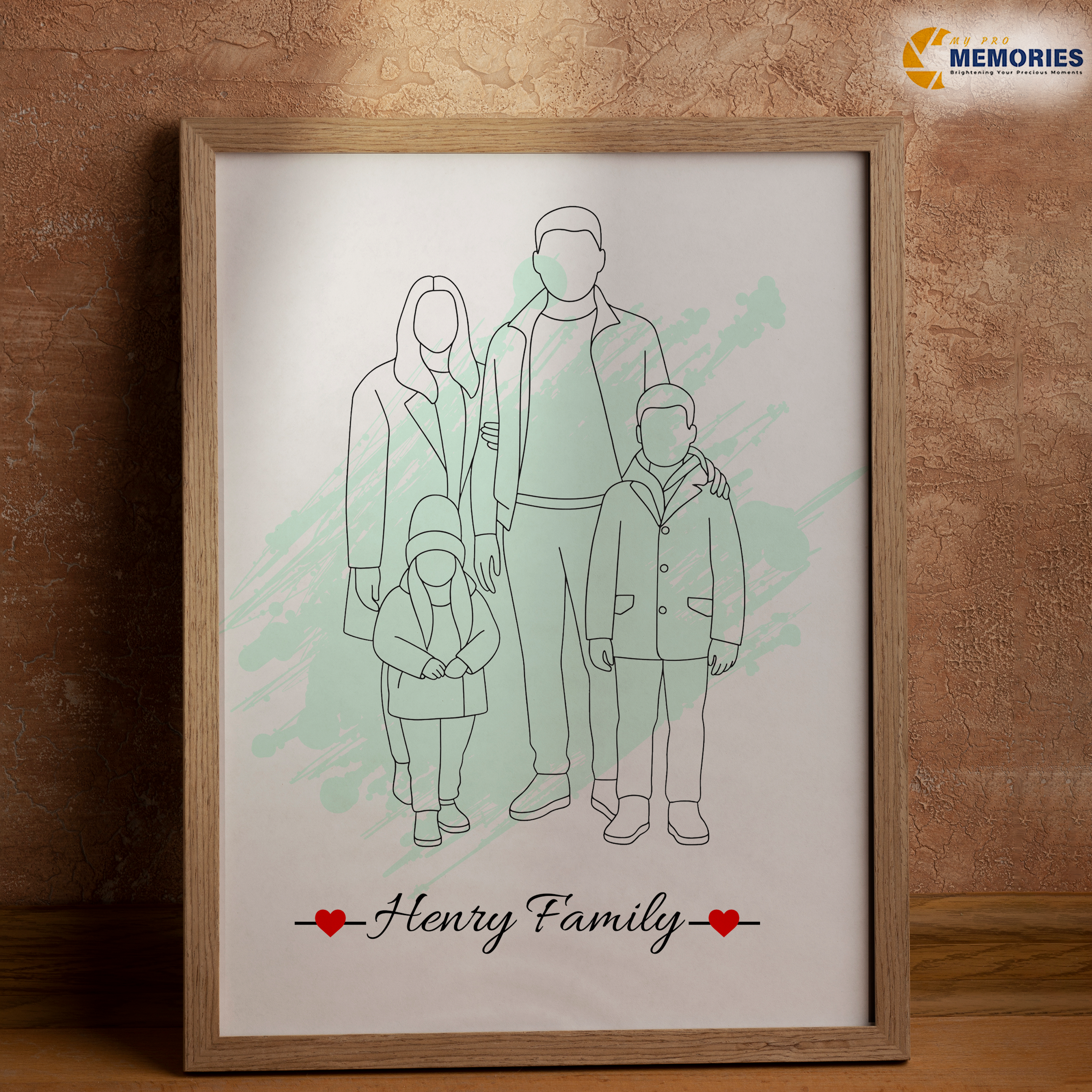 One Line Drawing , Custom Couple Portrait, Custom Family Gift